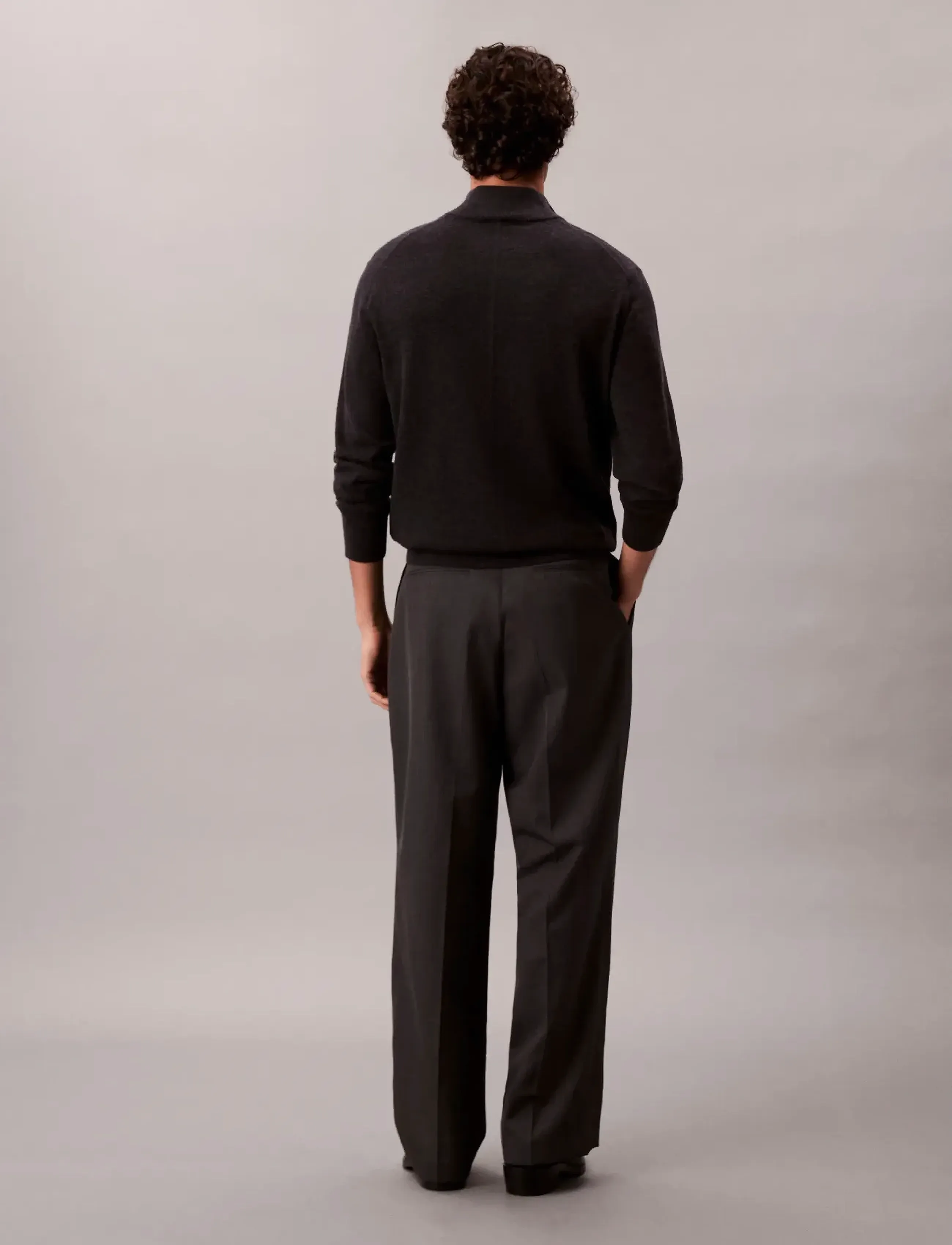 Calvin Klein - LS 100% MERINO QZ 14GG - tõmblukk-kaelusega džemprid - gunmetal htr - 5