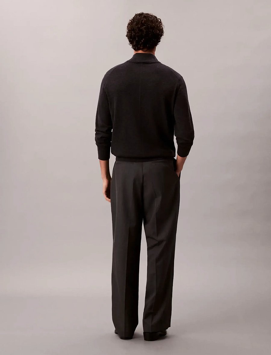 Calvin Klein - LS 100% MERINO QZ 14GG - tõmblukk-kaelusega džemprid - gunmetal htr - 5
