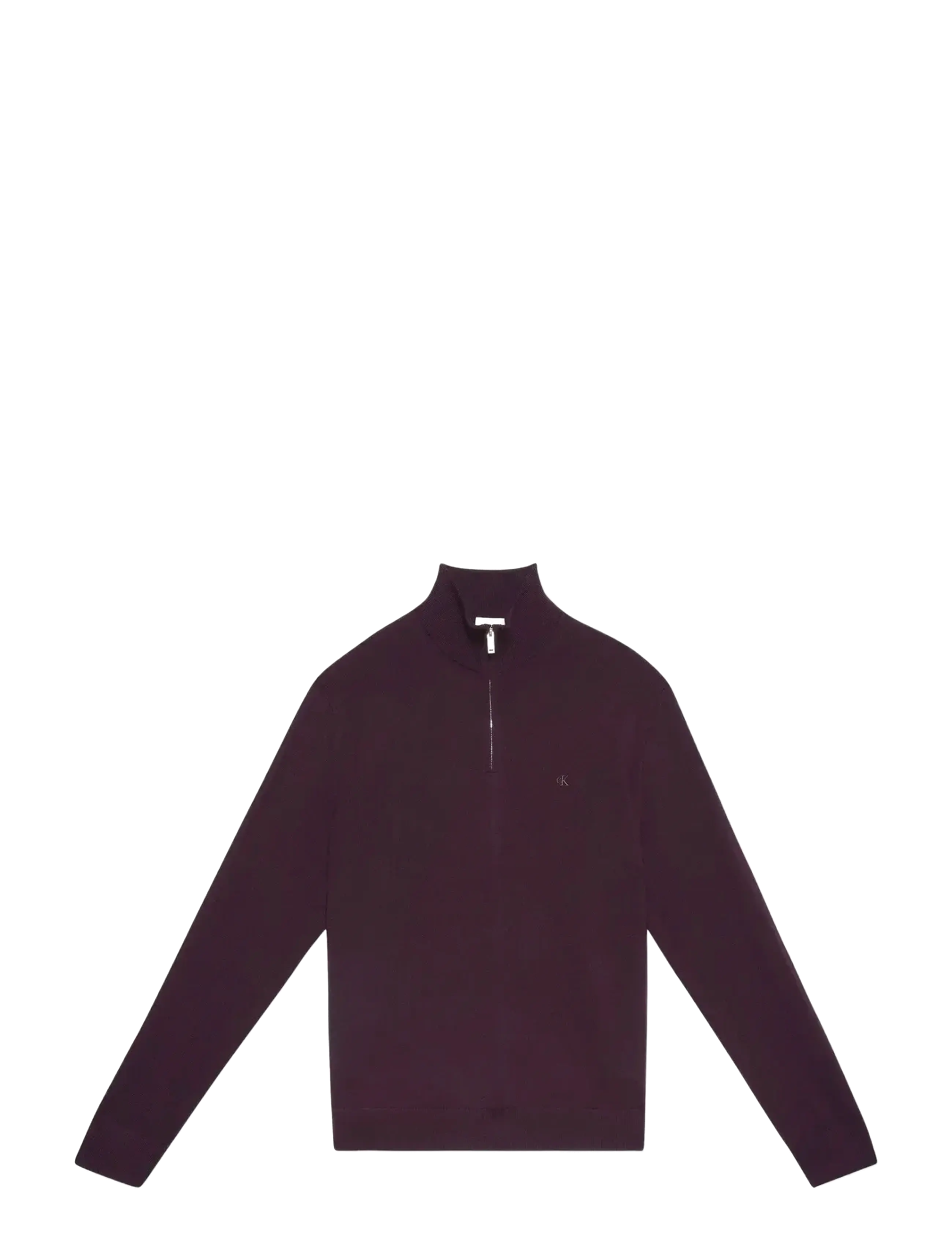 Calvin Klein LS 100% MERINO QZ 14GG - Kudumid - MOROCCAN BROWN / brown