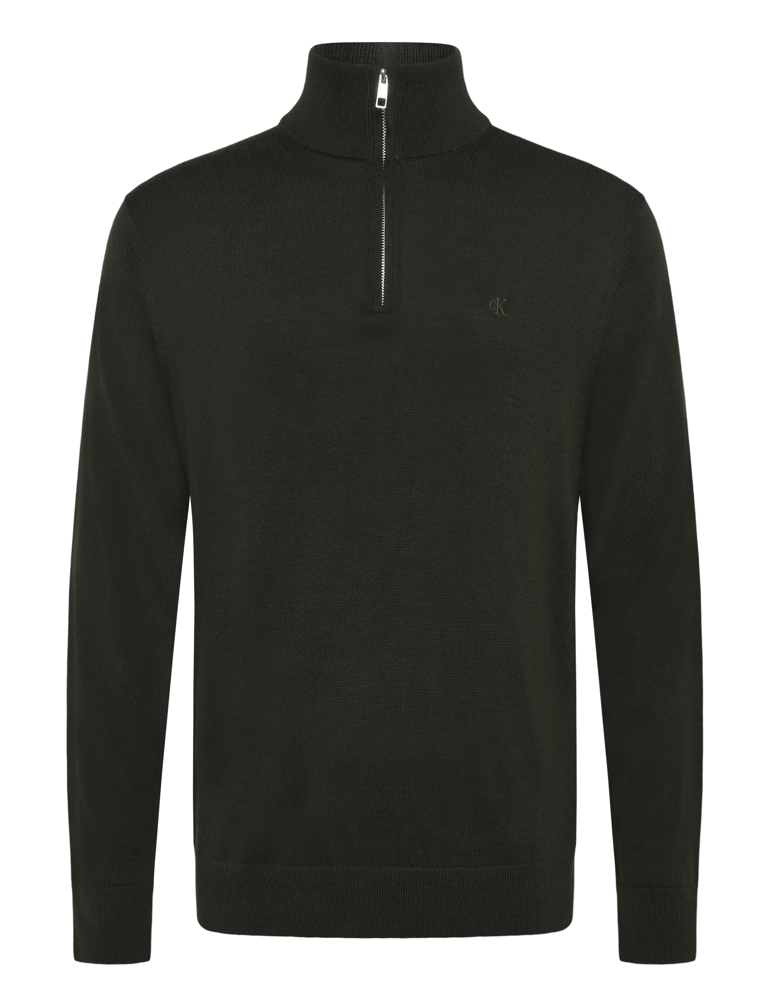 Calvin Klein LS 100% MERINO QZ 14GG - Kleidung - OLIVE NIGHT / khaki/green