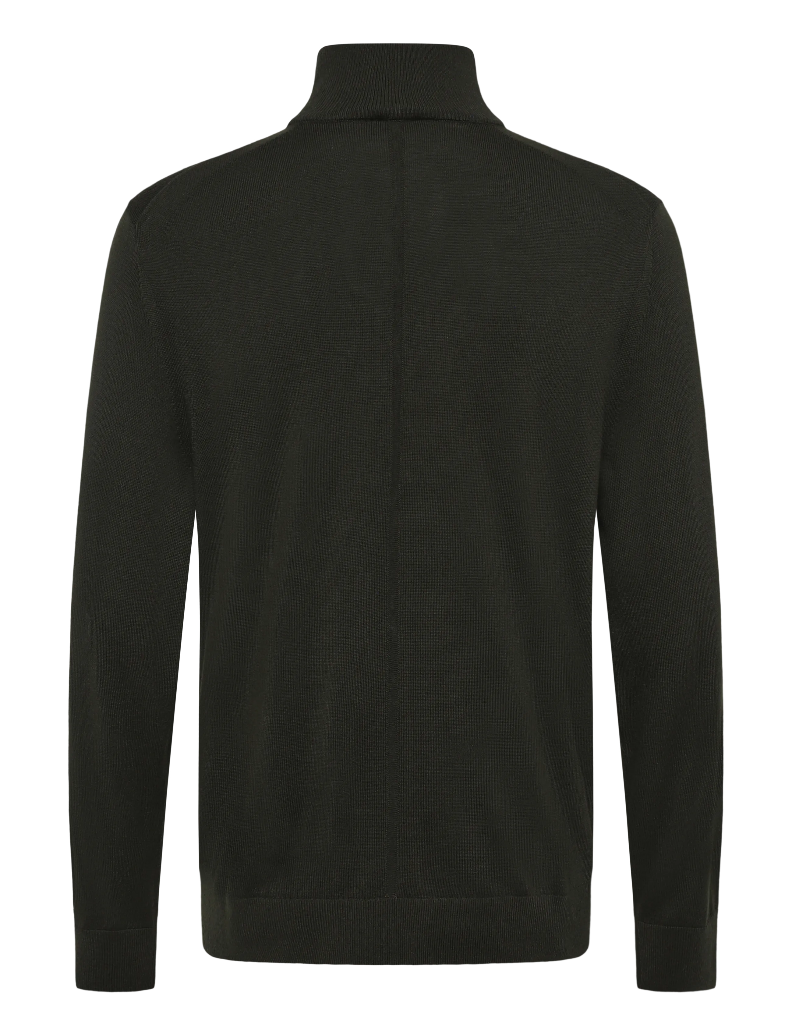Calvin Klein - LS 100% MERINO QZ 14GG - pullover mit halbem reißverschluss - olive night - 2