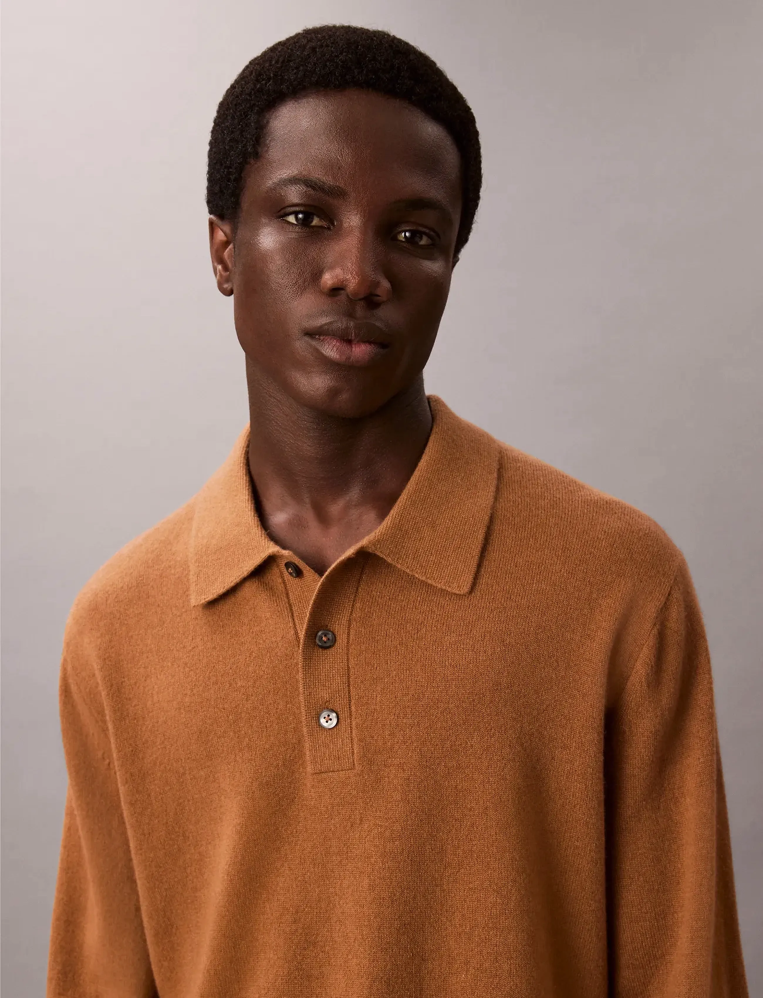 Calvin Klein - LS CLASSIC CASHMERE POLO 12GG - geweven polo's met lange mouwen - thrush - 3
