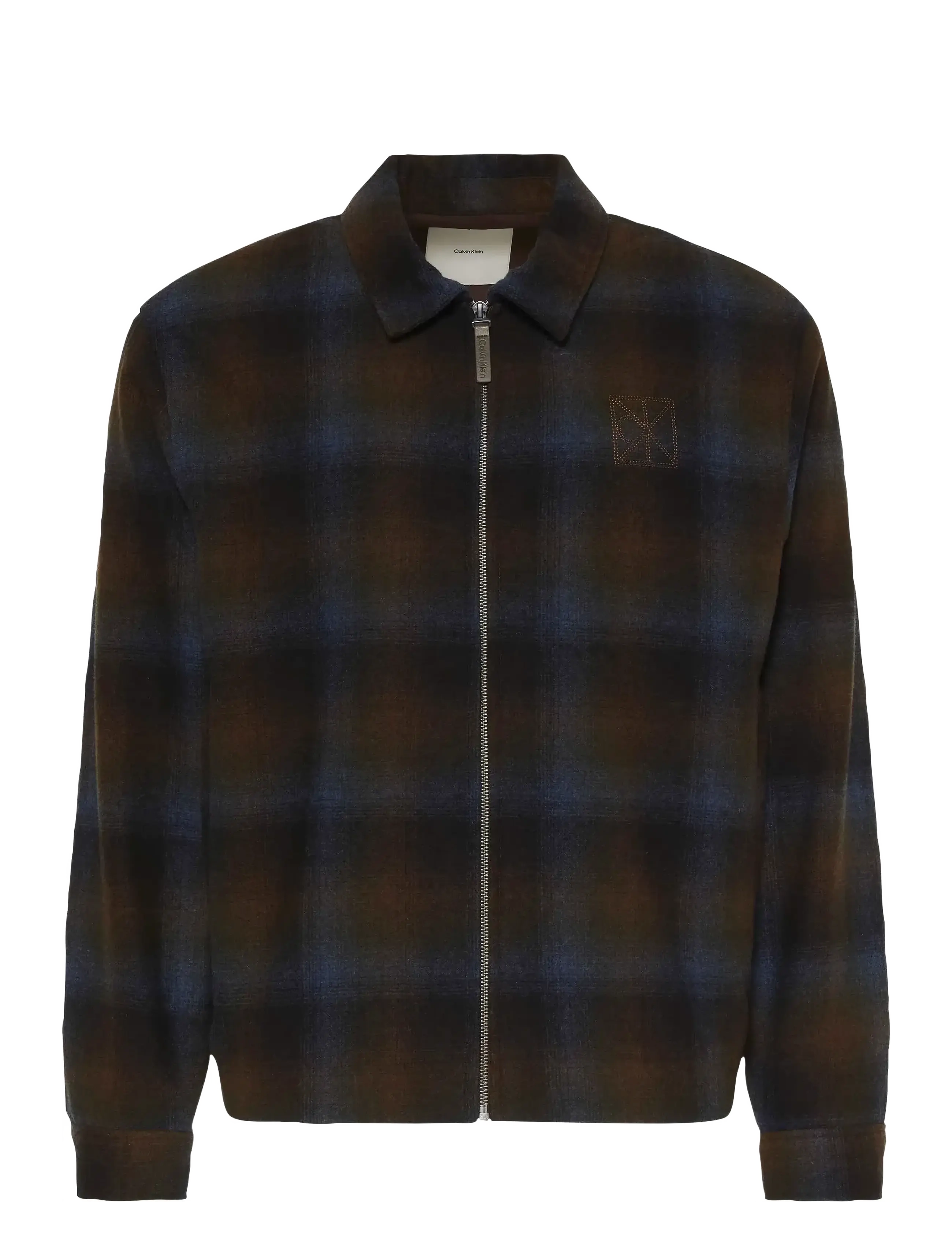 CALVIN KLEIN Ls Yd Wolle Flannel Fz Jkt Patterned - XL - Herren