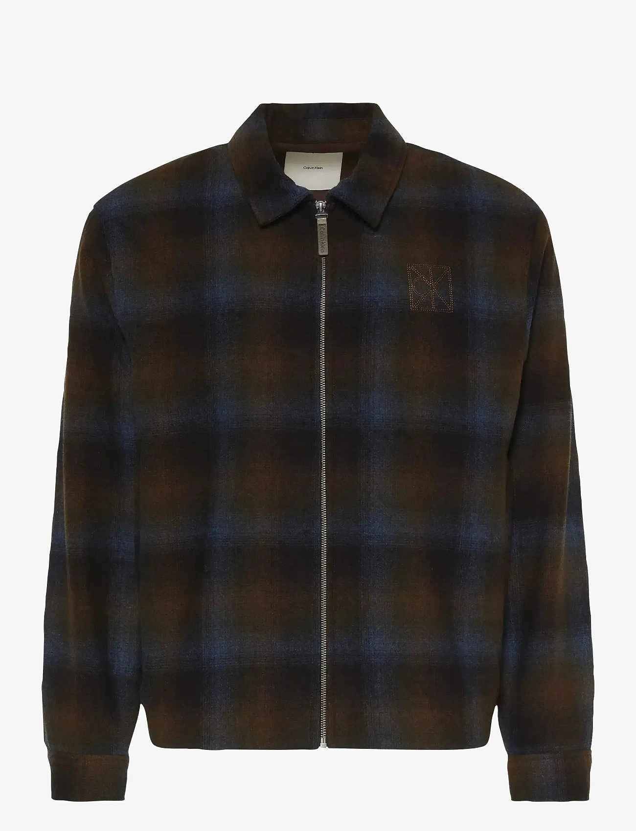 Calvin Klein - LS YD WOOL FLANNEL FZ JKT - kevadjoped - thrush - 0