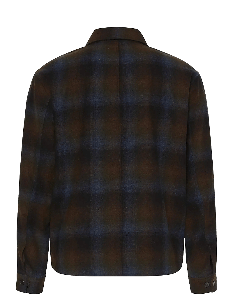 Calvin Klein - LS YD WOOL FLANNEL FZ JKT - pavasarinės striukės - thrush - 1