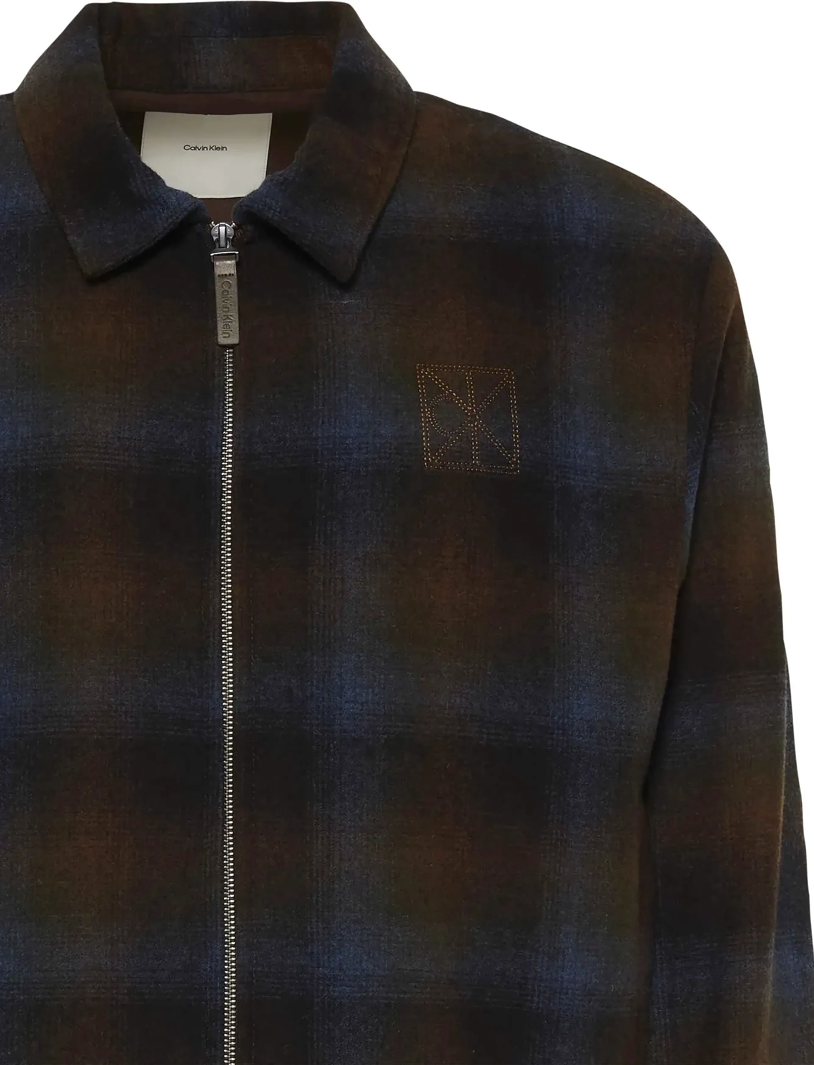 Calvin Klein - LS YD WOOL FLANNEL FZ JKT - frühlingsjacken - thrush - 2
