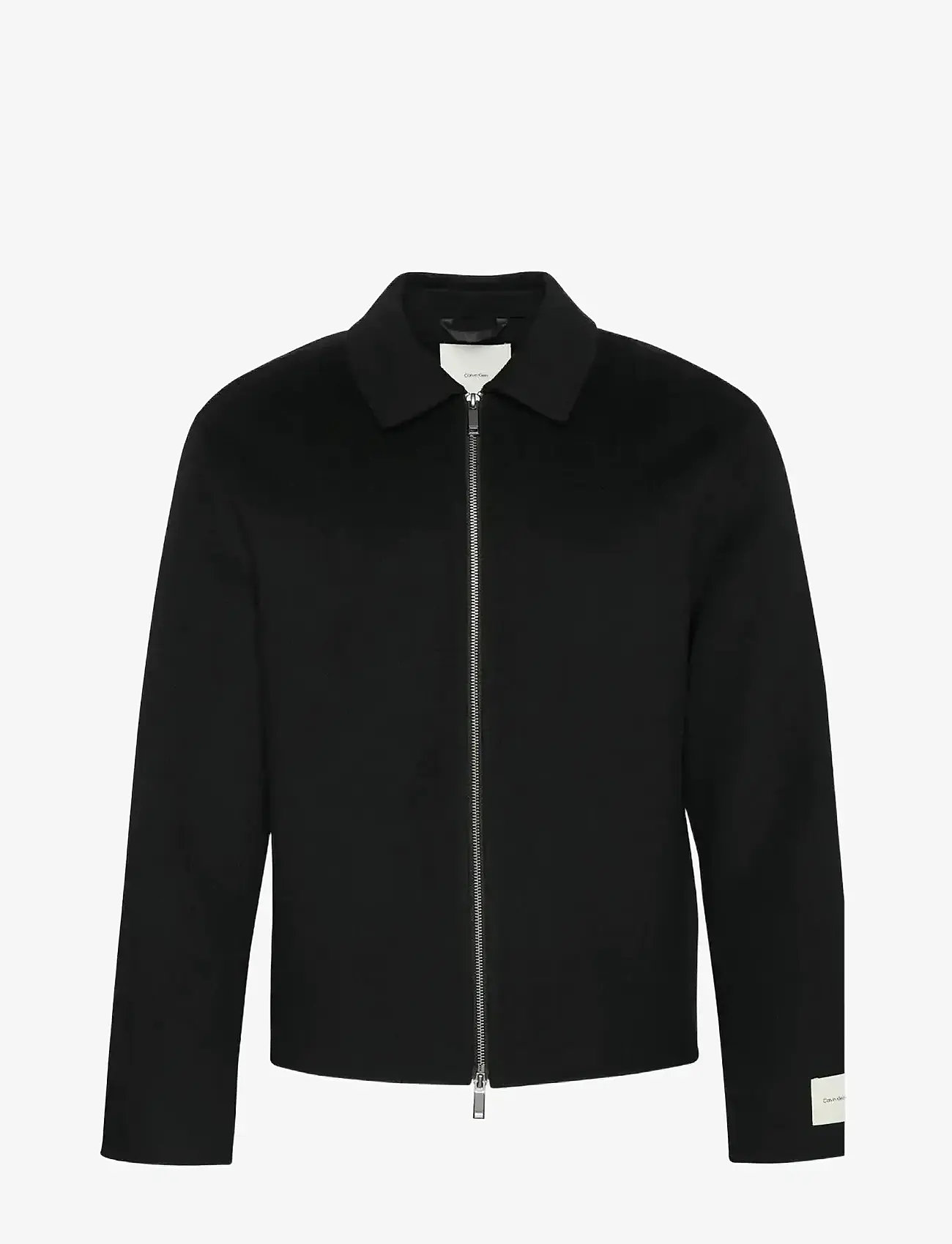 Calvin Klein - LS SOLID WOOL SHORT FZ JKT - jackets - black - 1