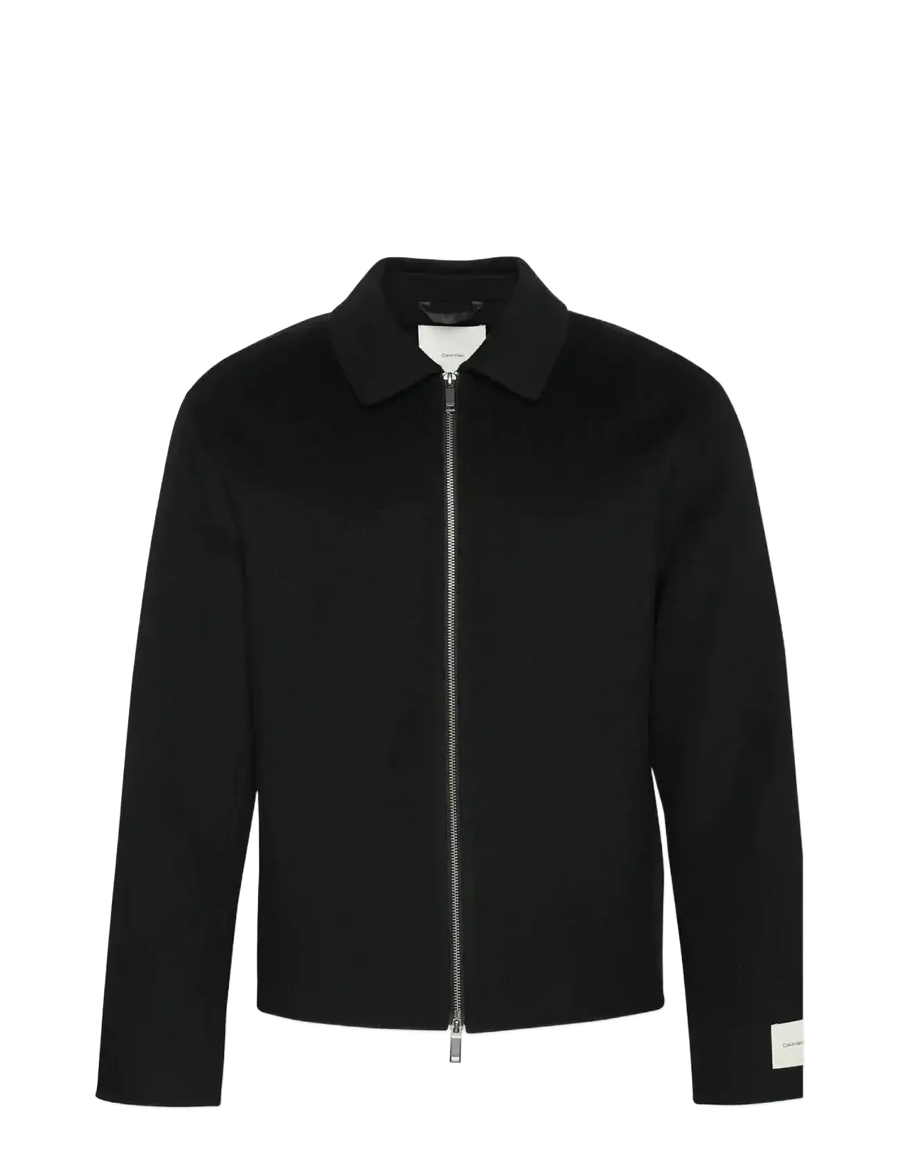 Calvin Klein LS SOLID WOOL SHORT FZ JKT - Wolljacken - BLACK / black