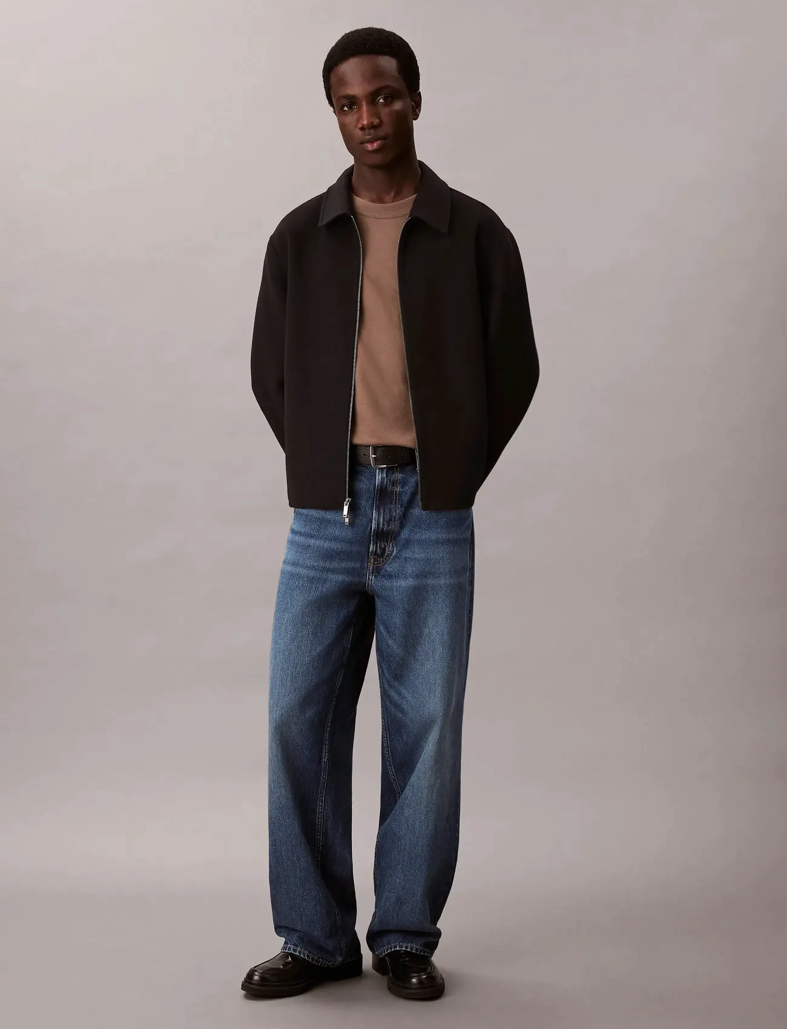 Calvin Klein - LS SOLID WOOL SHORT FZ JKT - black - 2