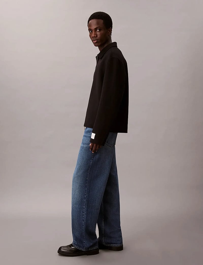 Calvin Klein - LS SOLID WOOL SHORT FZ JKT - jackets - black - 4