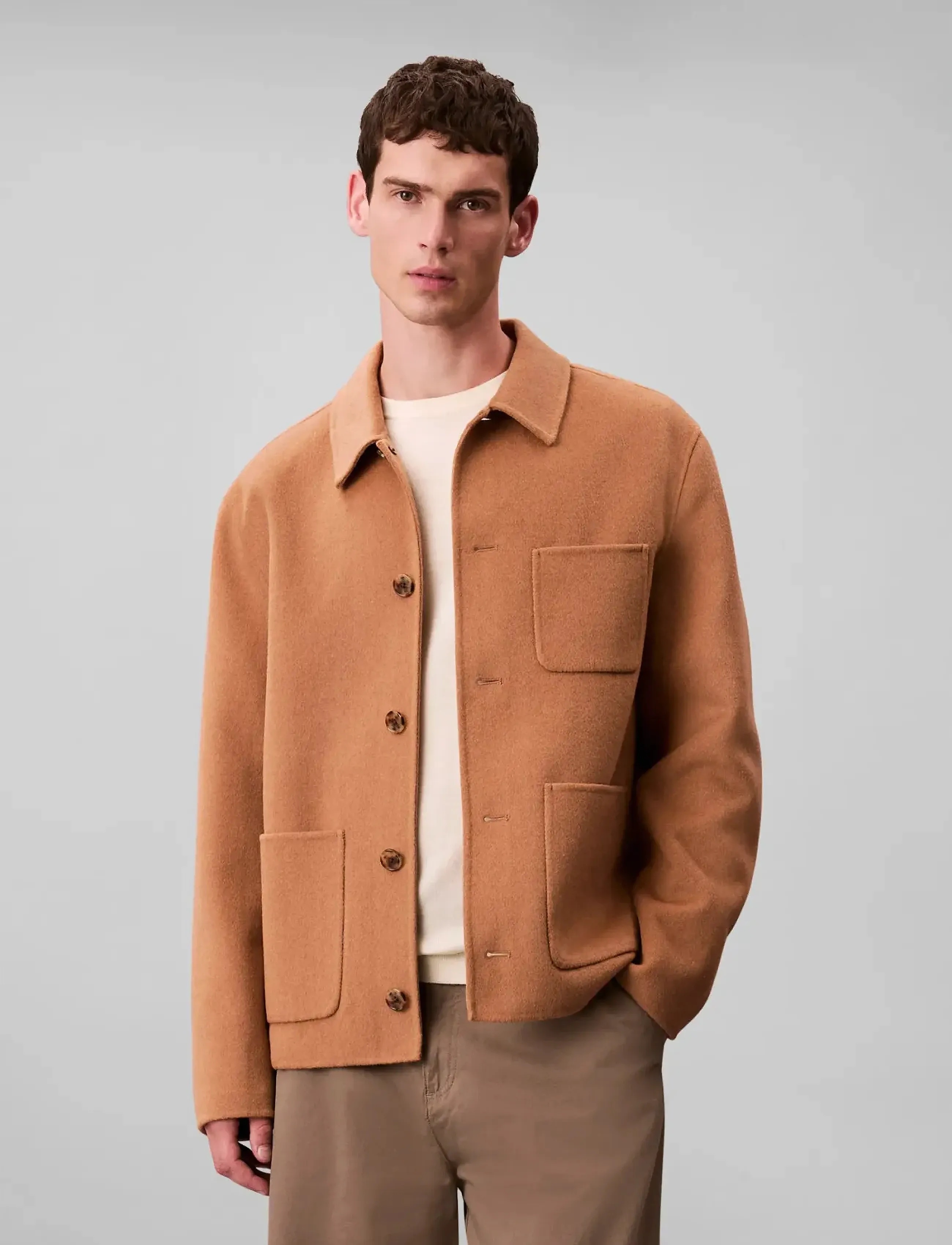 Ls Double Face Wool Blend Chore