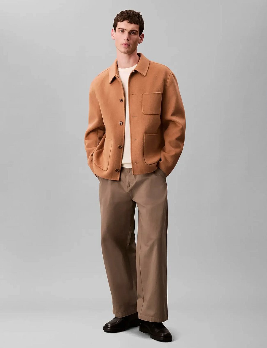 Calvin Klein - LS DOUBLE FACE WOOL BLEND CHORE - Überhemden - thrush - 2