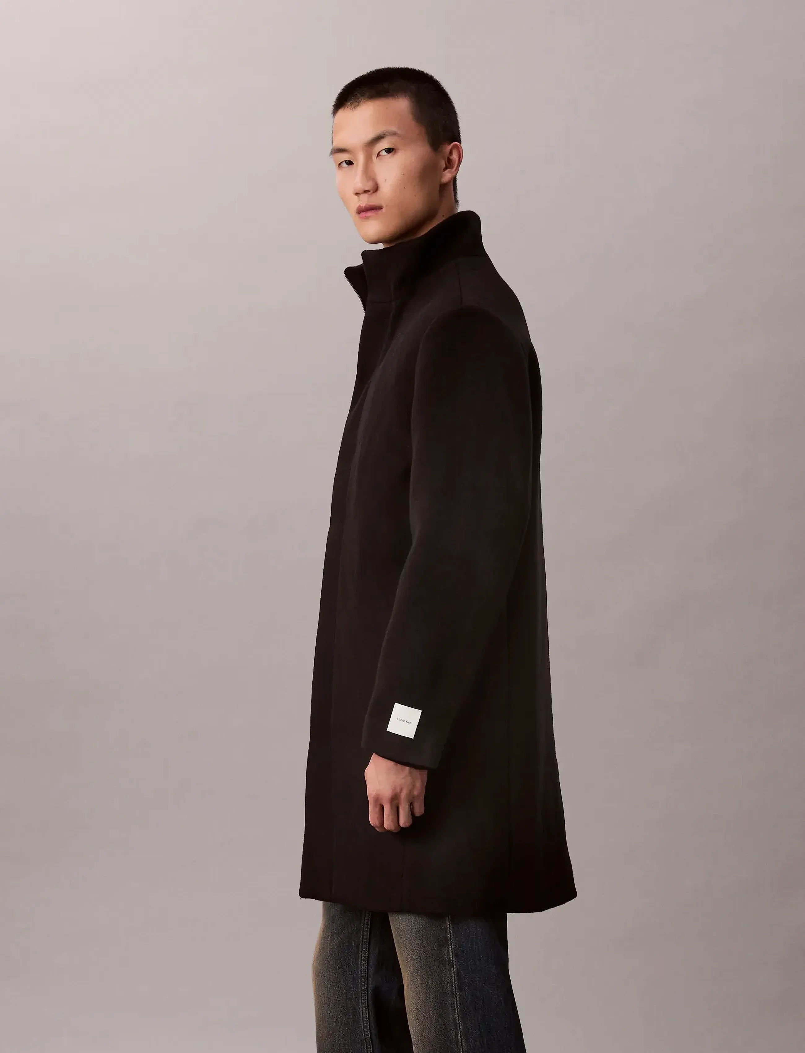 Calvin Klein - LS WOOL BLEND CAR COAT - wool coats - black - 2