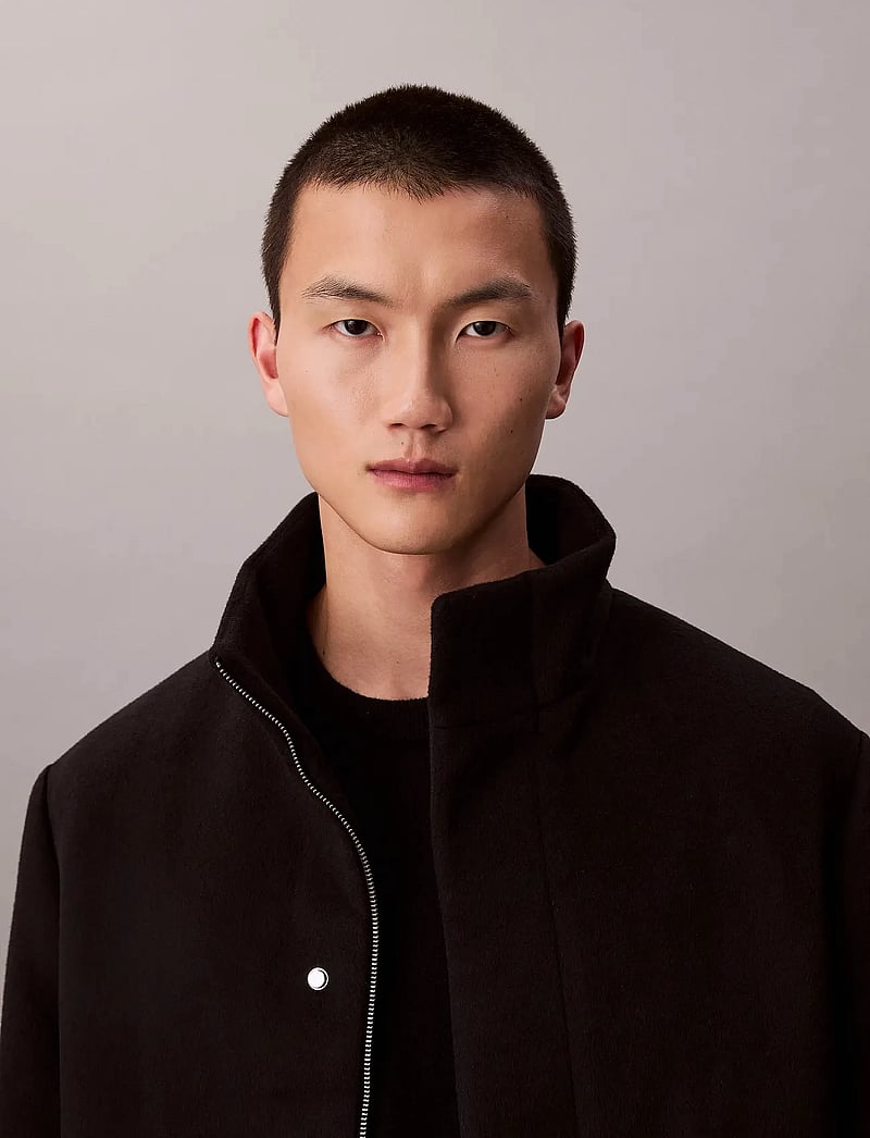 Calvin Klein - LS WOOL BLEND CAR COAT - wollmäntel - black - 3