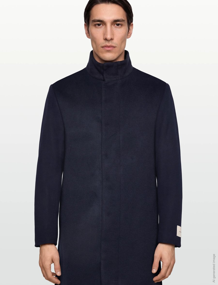 Calvin Klein - LS WOOL BLEND CAR COAT - wollmäntel - dark sapphire - 3
