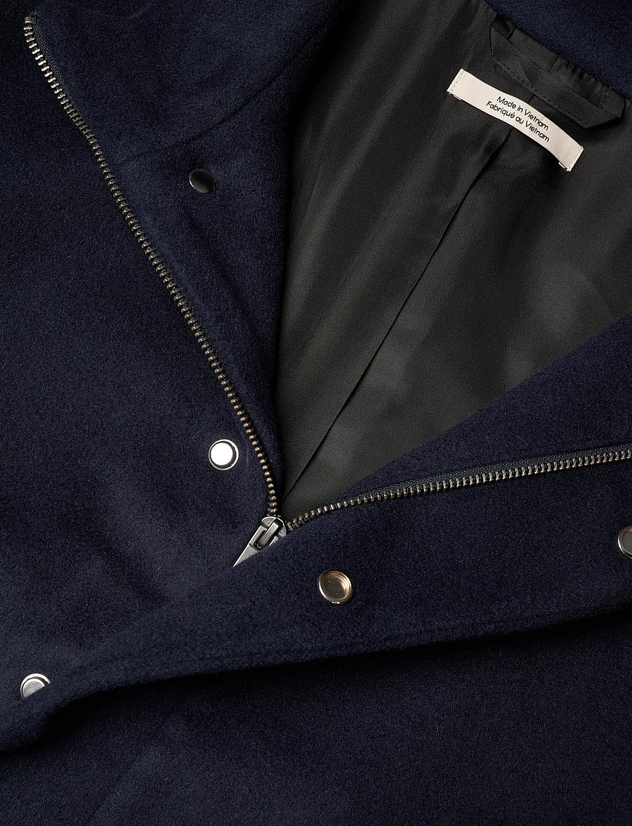 Calvin Klein - LS WOOL BLEND CAR COAT - ullrockar - dark sapphire - 2