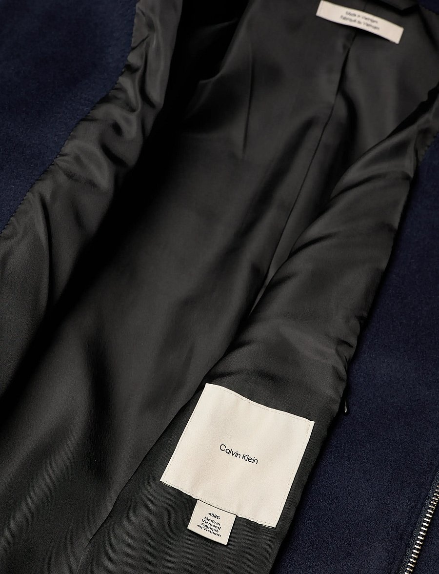Calvin Klein - LS WOOL BLEND CAR COAT - ullrockar - dark sapphire - 4