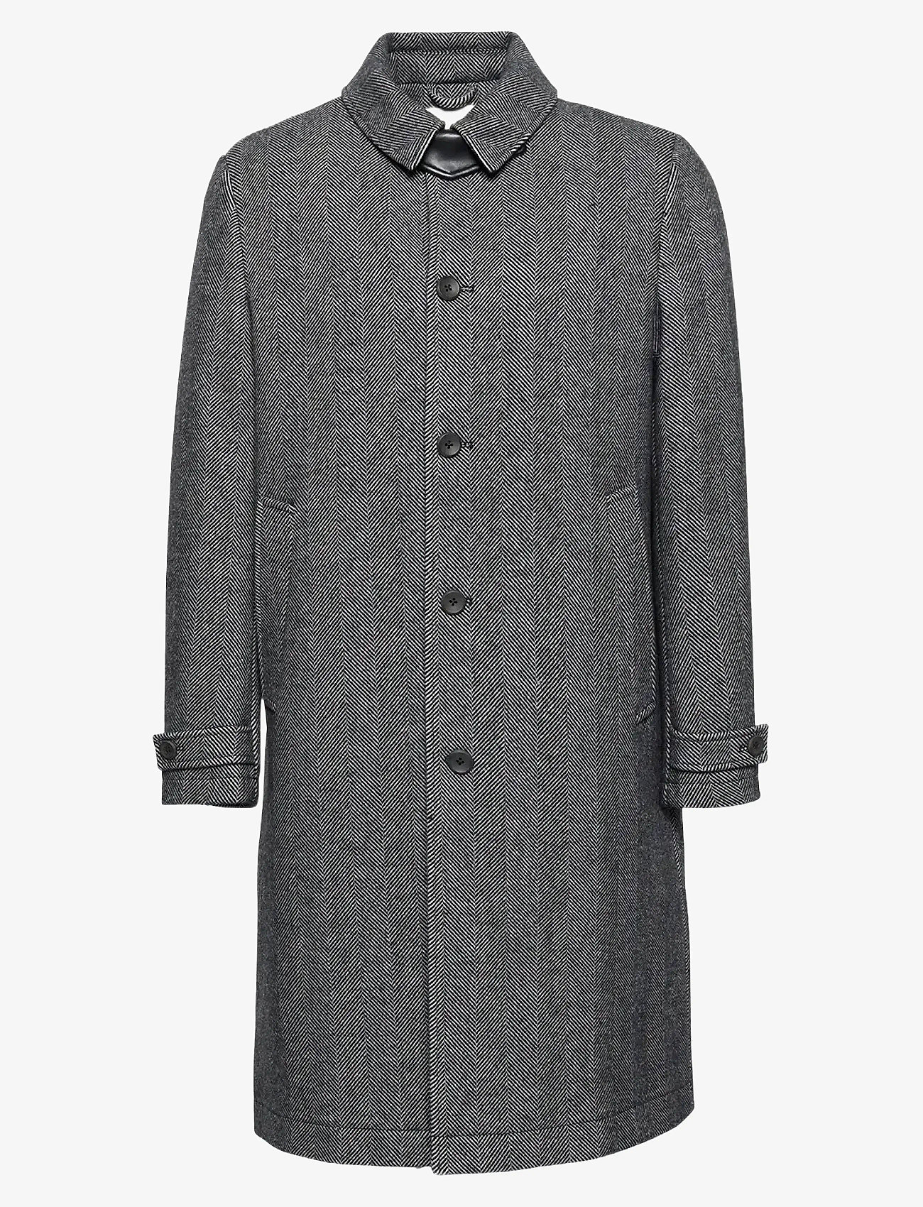 Calvin Klein - LS TECH WOOL BLEND TOPCOAT - mäntel - black - 0