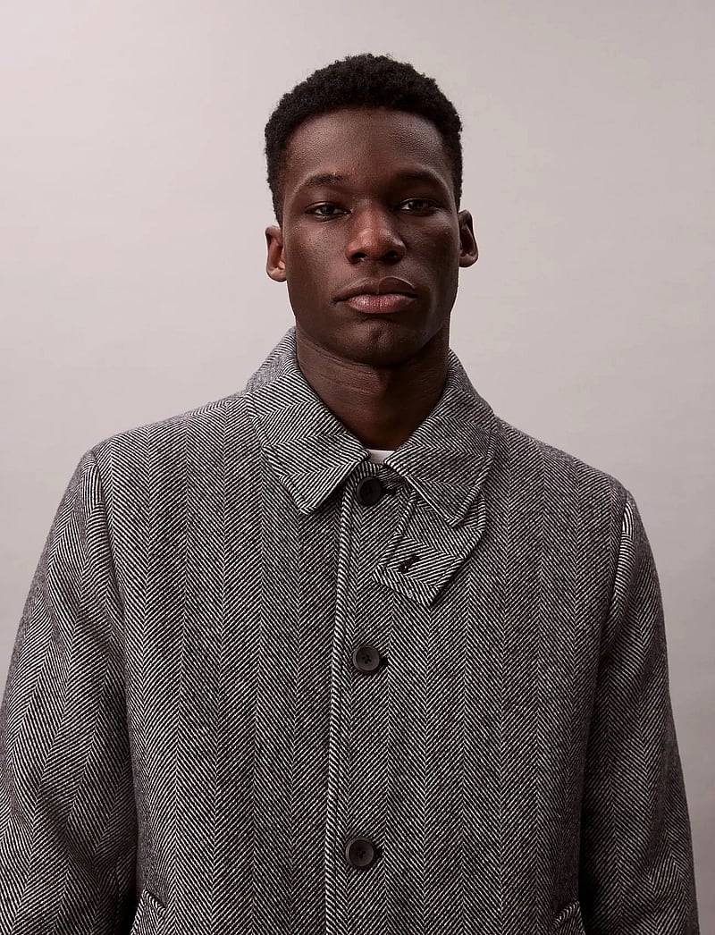 Calvin Klein - LS TECH WOOL BLEND TOPCOAT - winterjacken - black - 3