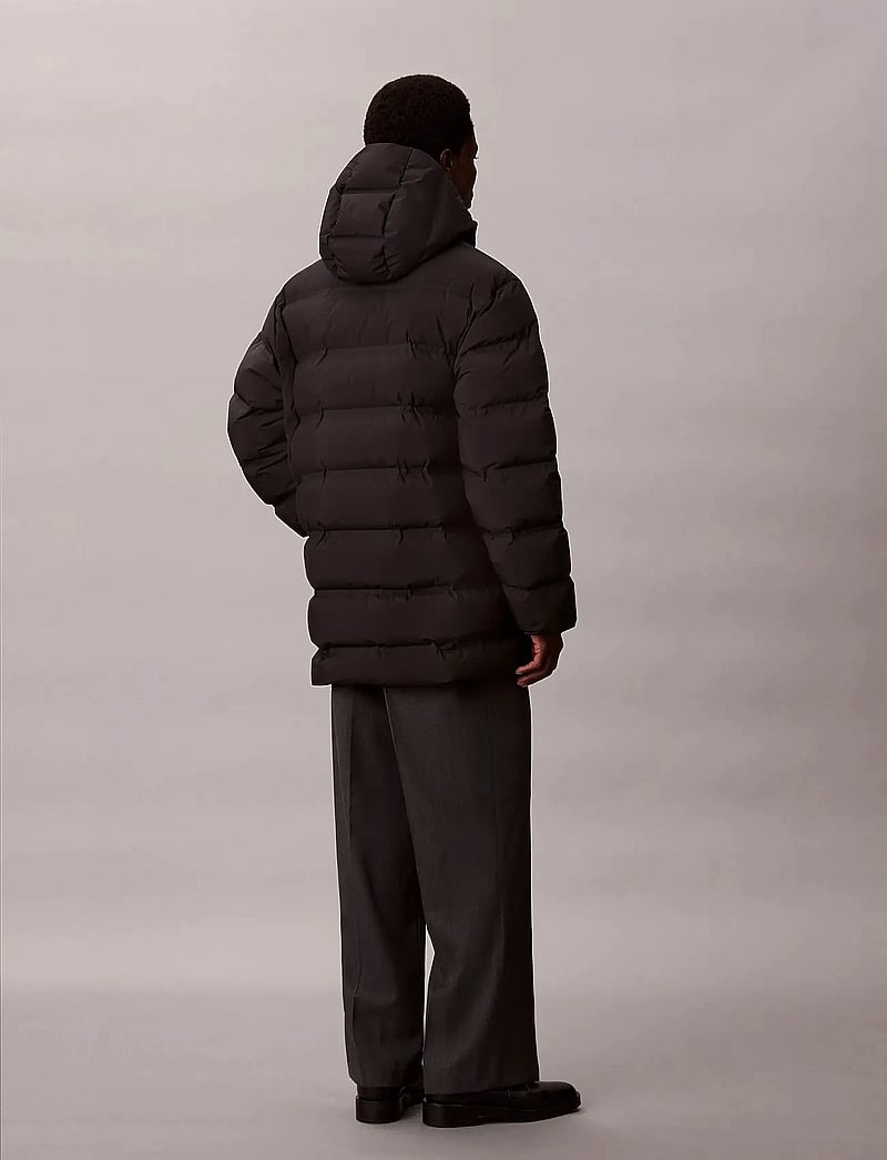 Calvin Klein - LS BONDED CHNNLD LONG HOODED PUF - winterjacken - black - 4