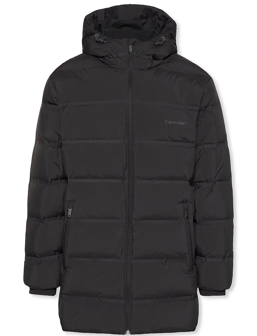 Calvin Klein - LS BONDED CHNNLD LONG HOODED PUF - daunenjacken - black - 5