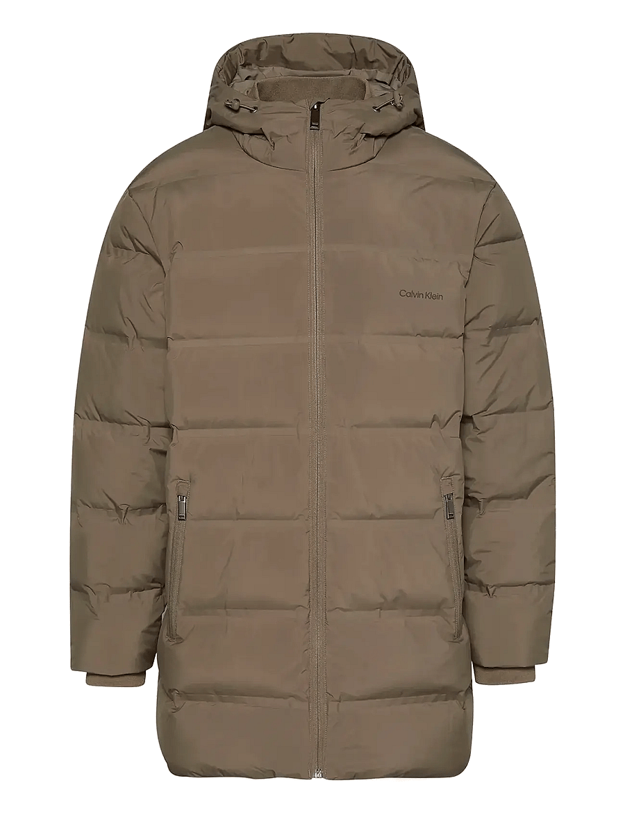 Calvin Klein - LS BONDED CHNNLD LONG HOODED PUF - daunenjacken - bungee cord - 1