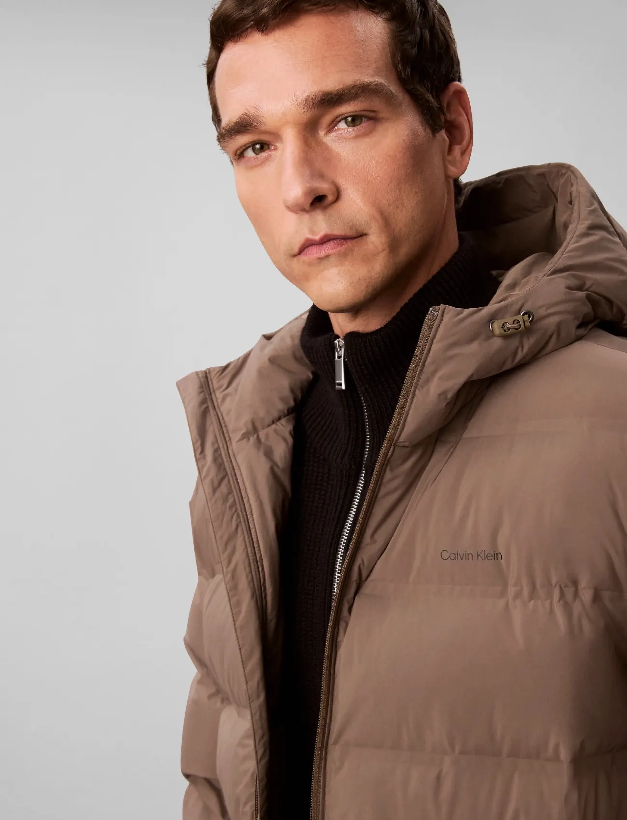 Calvin Klein - LS BONDED CHNNLD LONG HOODED PUF - dunjakker - bungee cord - 4