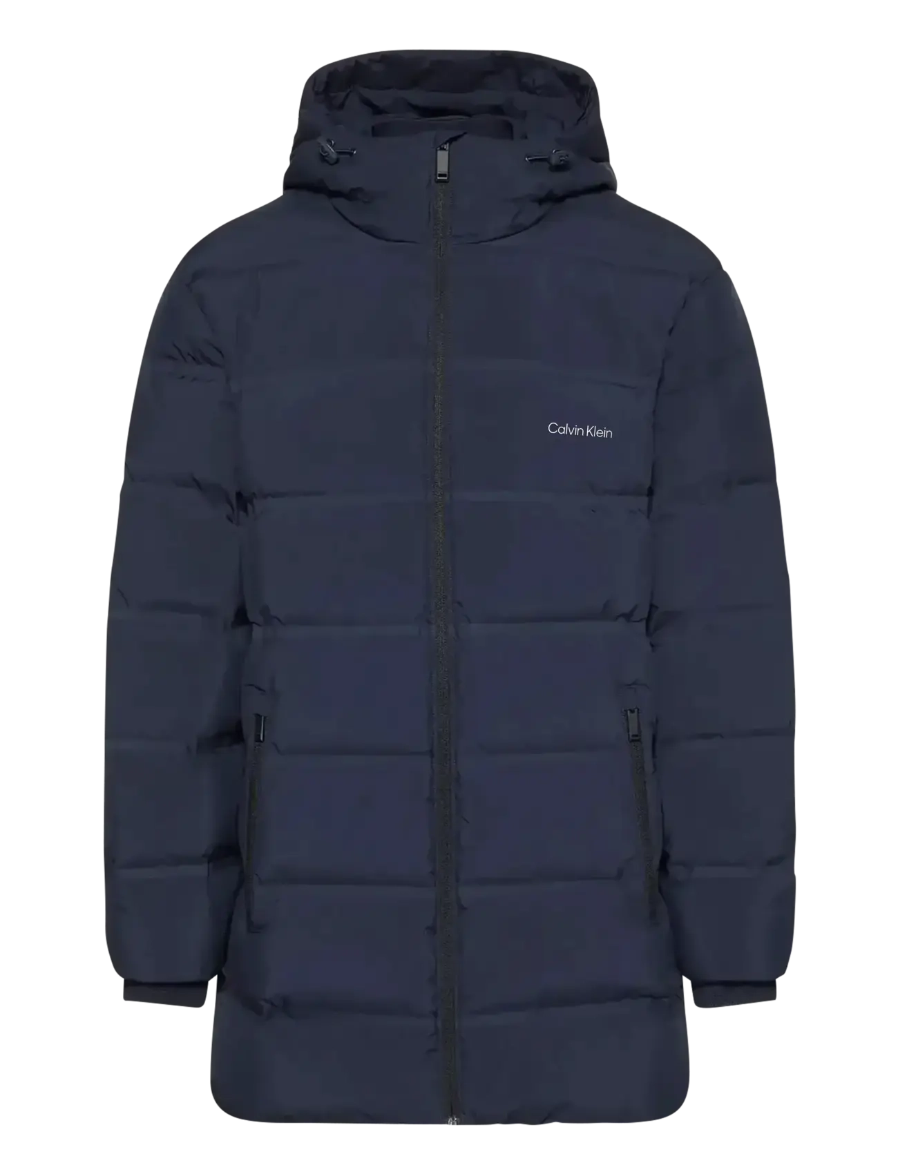 Calvin Klein LS BONDED CHNNLD LONG HOODED PUF - Calvin Klein - DARK SAPPHIRE / navy