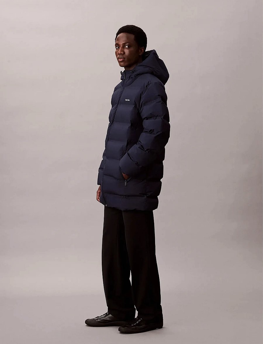 Calvin Klein - LS BONDED CHNNLD LONG HOODED PUF - daunenjacken - dark sapphire - 2