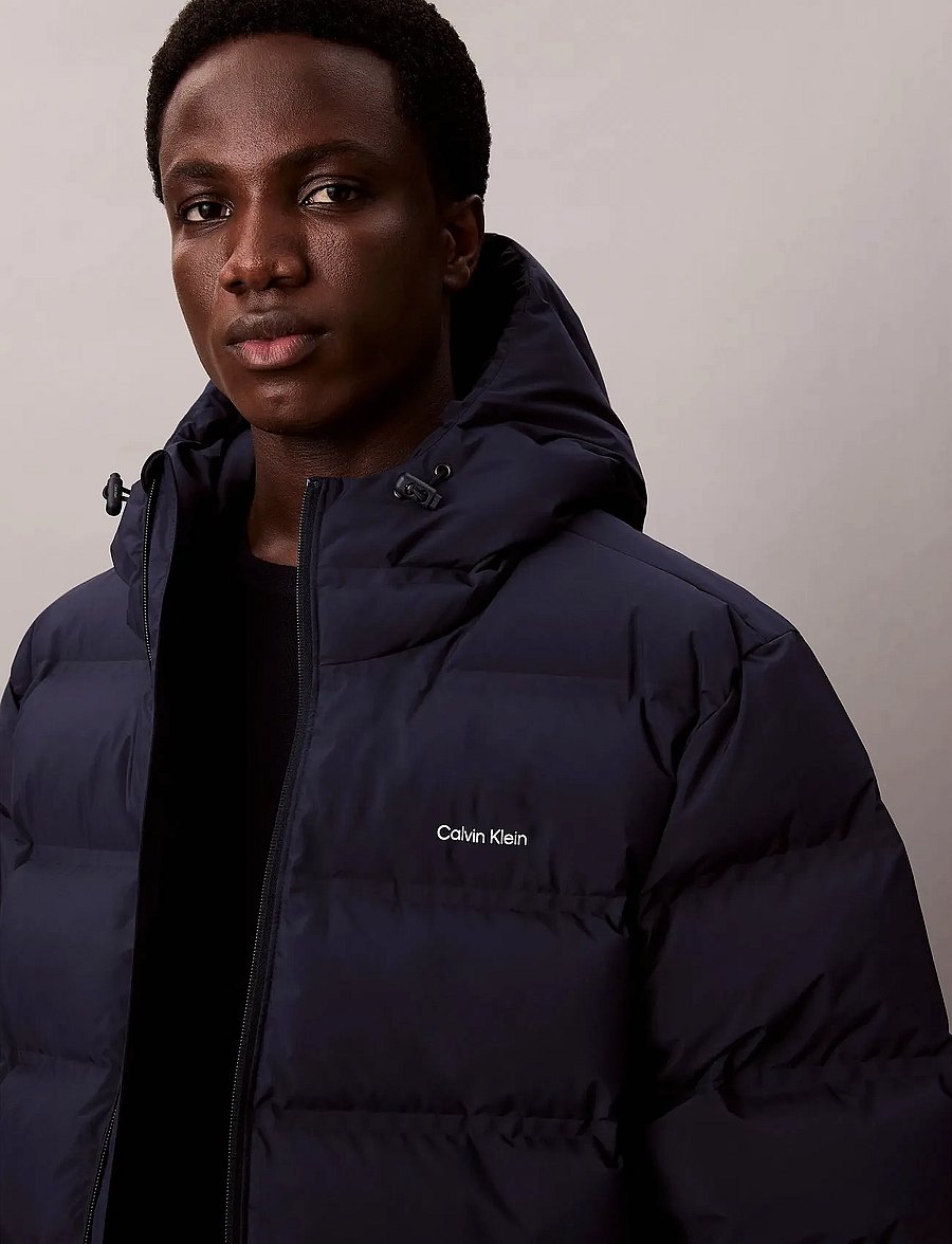 Calvin Klein - LS BONDED CHNNLD LONG HOODED PUF - daunenjacken - dark sapphire - 3