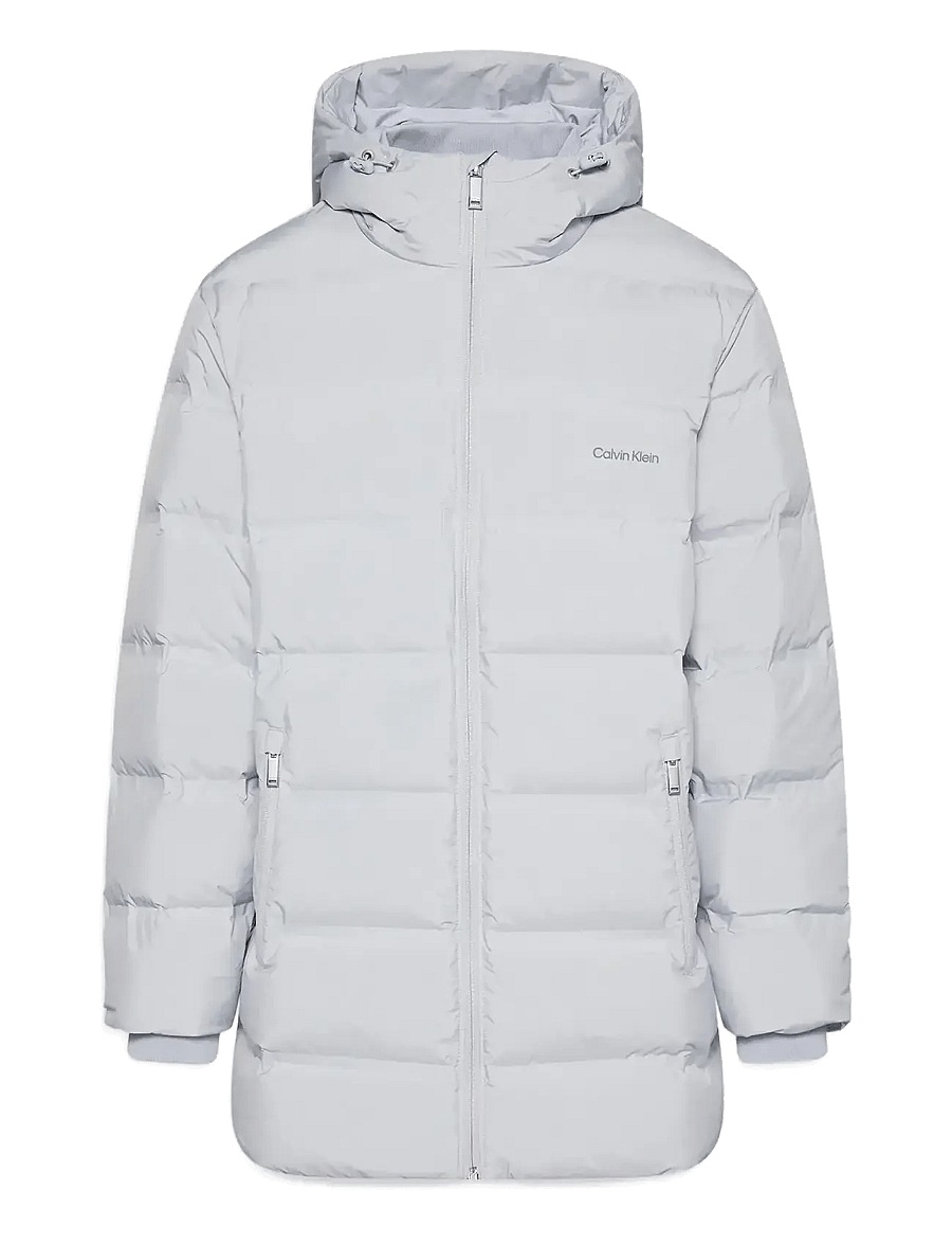 Calvin Klein - LS BONDED CHNNLD LONG HOODED PUF - daunenjacken - gray marble - 1