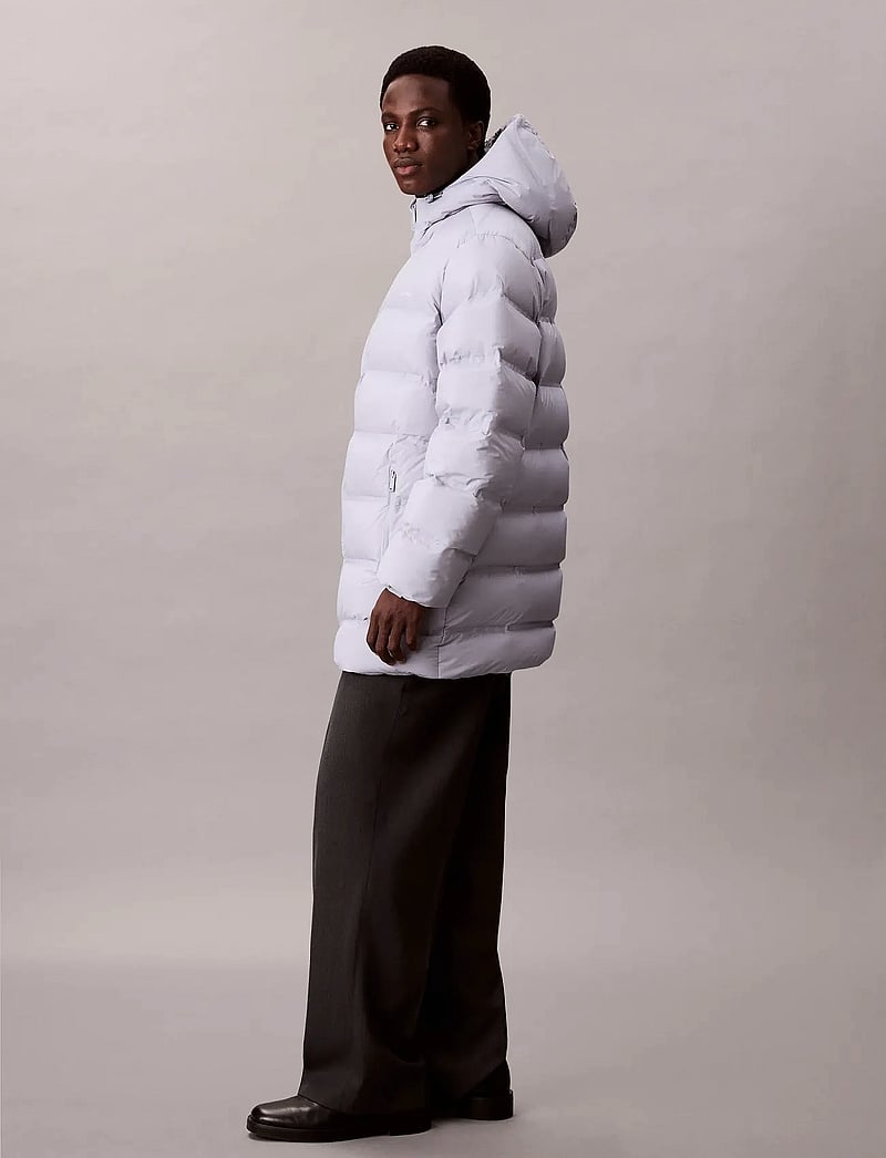 Calvin Klein - LS BONDED CHNNLD LONG HOODED PUF - winterjacken - gray marble - 2