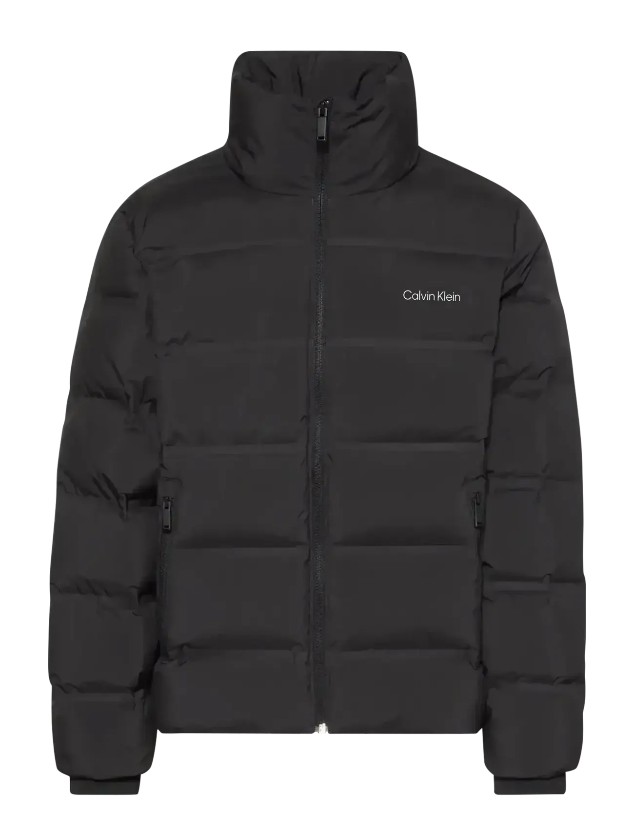 Calvin Klein LS QUILTED BONDED CHANNEL HD PUF - Apģērbi - BLACK / black