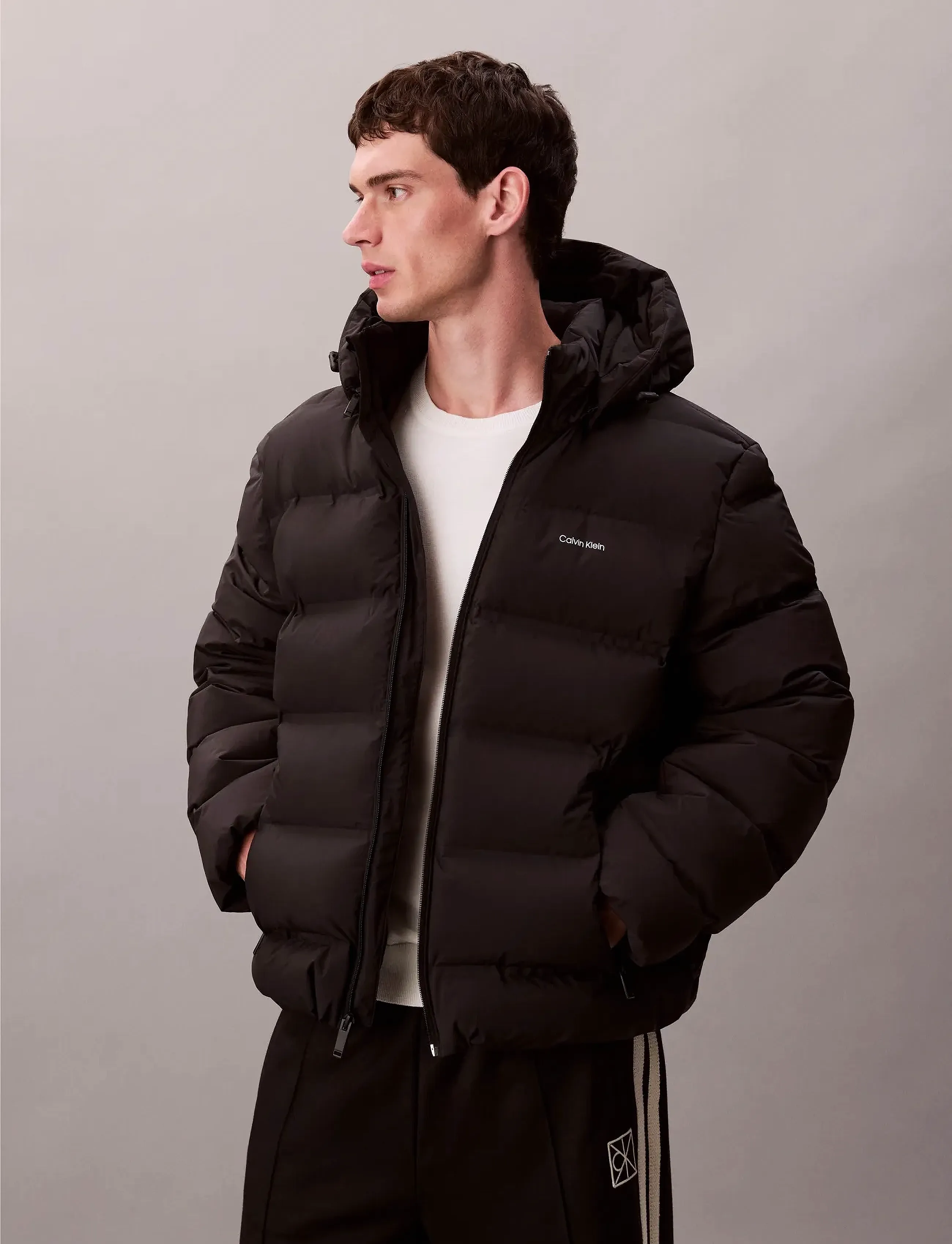 Calvin Klein - LS QUILTED BONDED CHANNEL HD PUF - dunjackor - black - 2