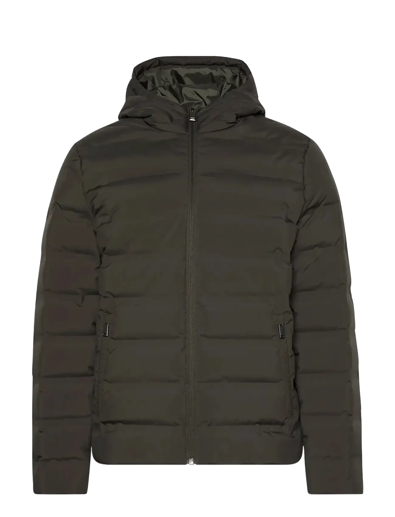 Calvin Klein LS PACKABLE EMBOSSED LOGO QUILTE - Calvin Klein - BELUGA / khaki/green