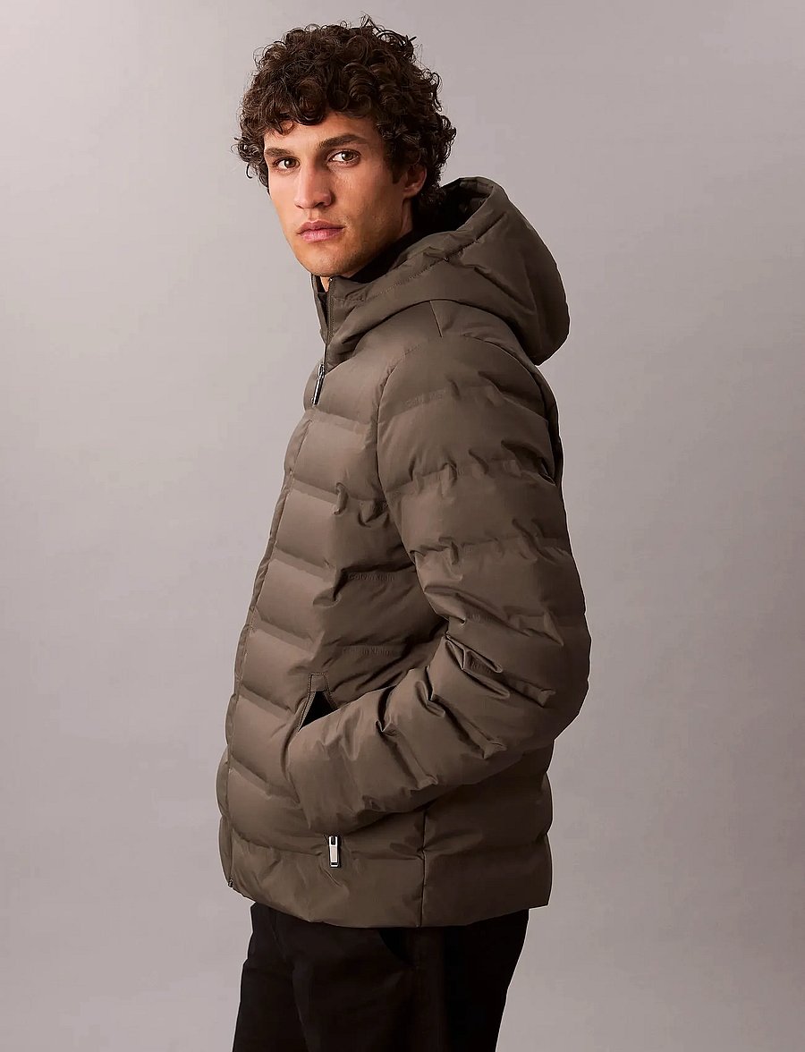 Calvin Klein - LS PACKABLE EMBOSSED LOGO QUILTE - down jackets - beluga - 2