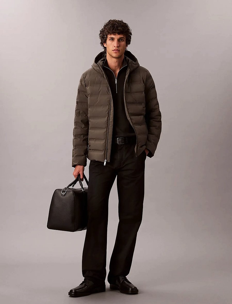 Calvin Klein - LS PACKABLE EMBOSSED LOGO QUILTE - down jackets - beluga - 3