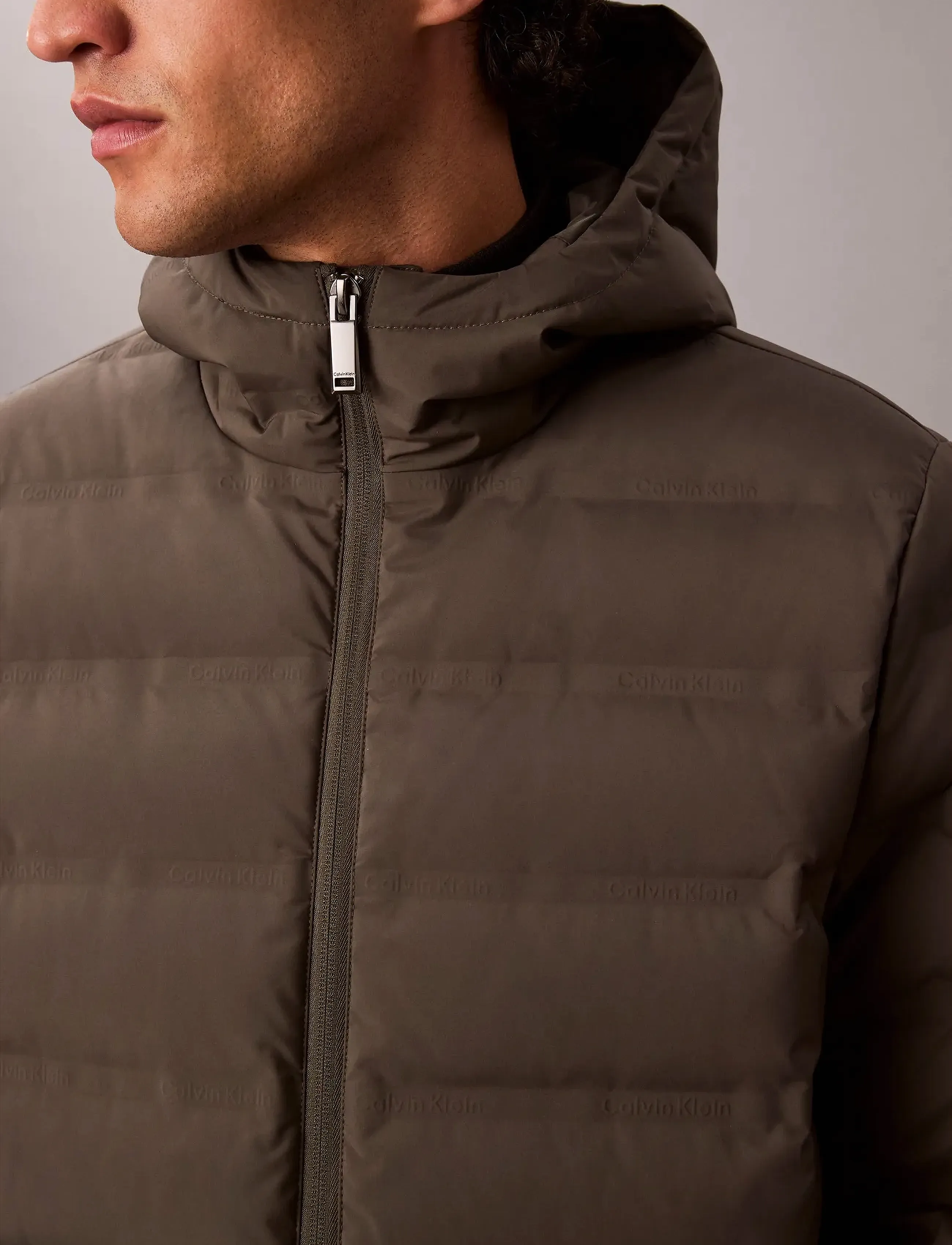 Calvin Klein - LS PACKABLE EMBOSSED LOGO QUILTE - vinterjakker - beluga - 4