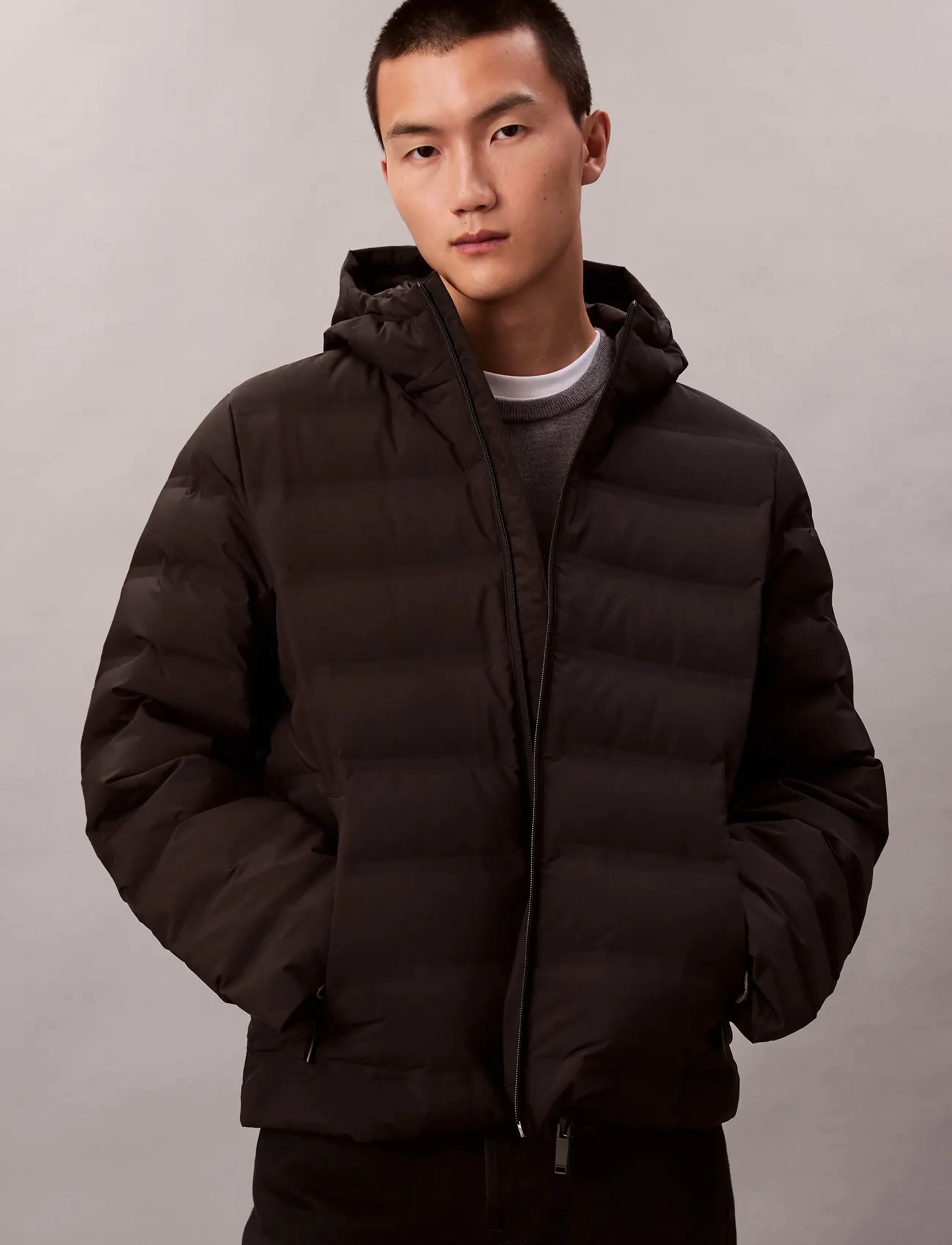 Calvin Klein - LS PACKABLE EMBOSSED LOGO QUILTE - vinterjakker - black - 5