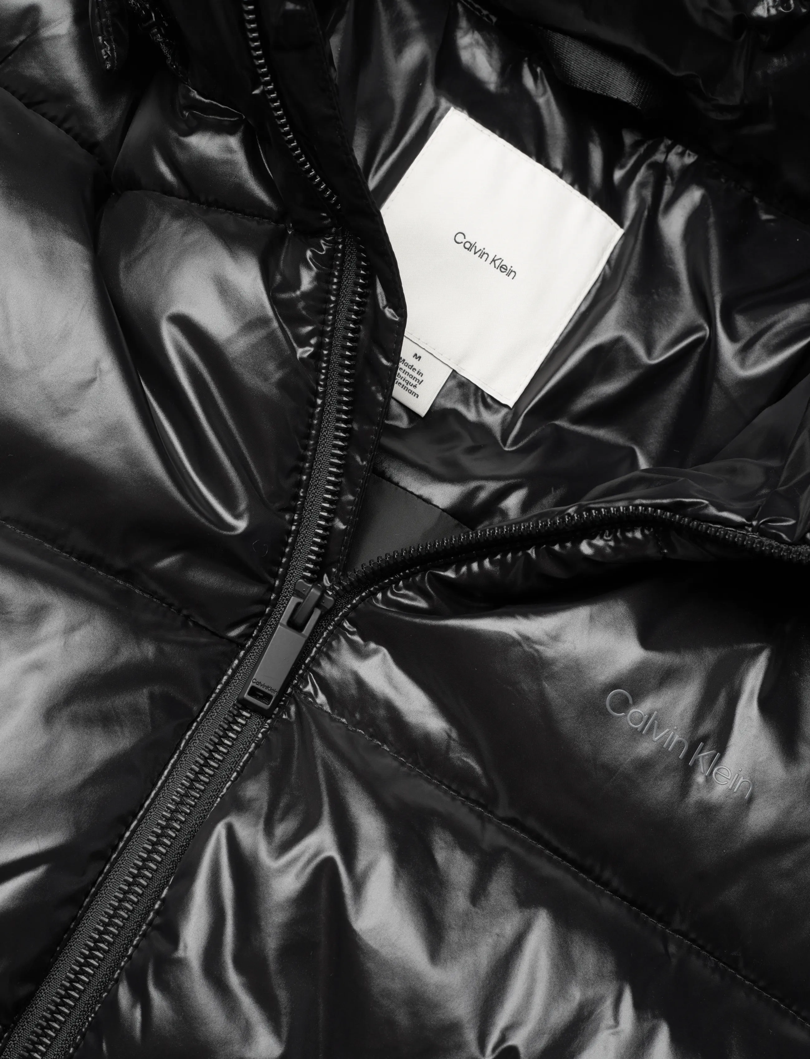 Calvin Klein - LS GLOSSY CHANNELED PUFFER JKT - daunenjacken - black - 2