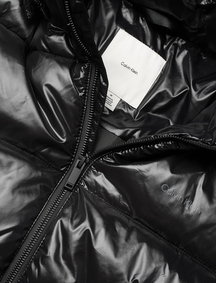 Calvin Klein - LS GLOSSY CHANNELED PUFFER JKT - daunenjacken - black - 2