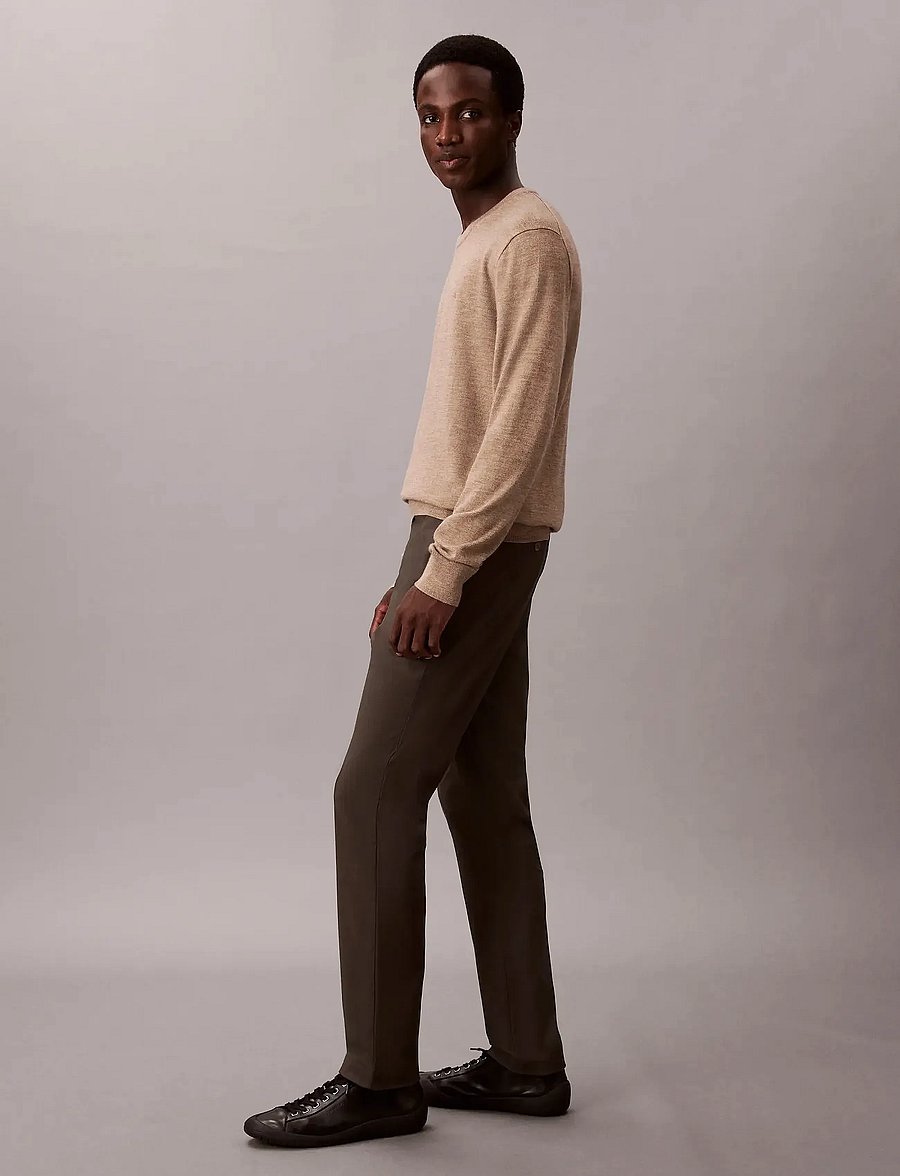 Calvin Klein - SLIM SATEEN CHINO TROUSER - chinos - beluga - 3