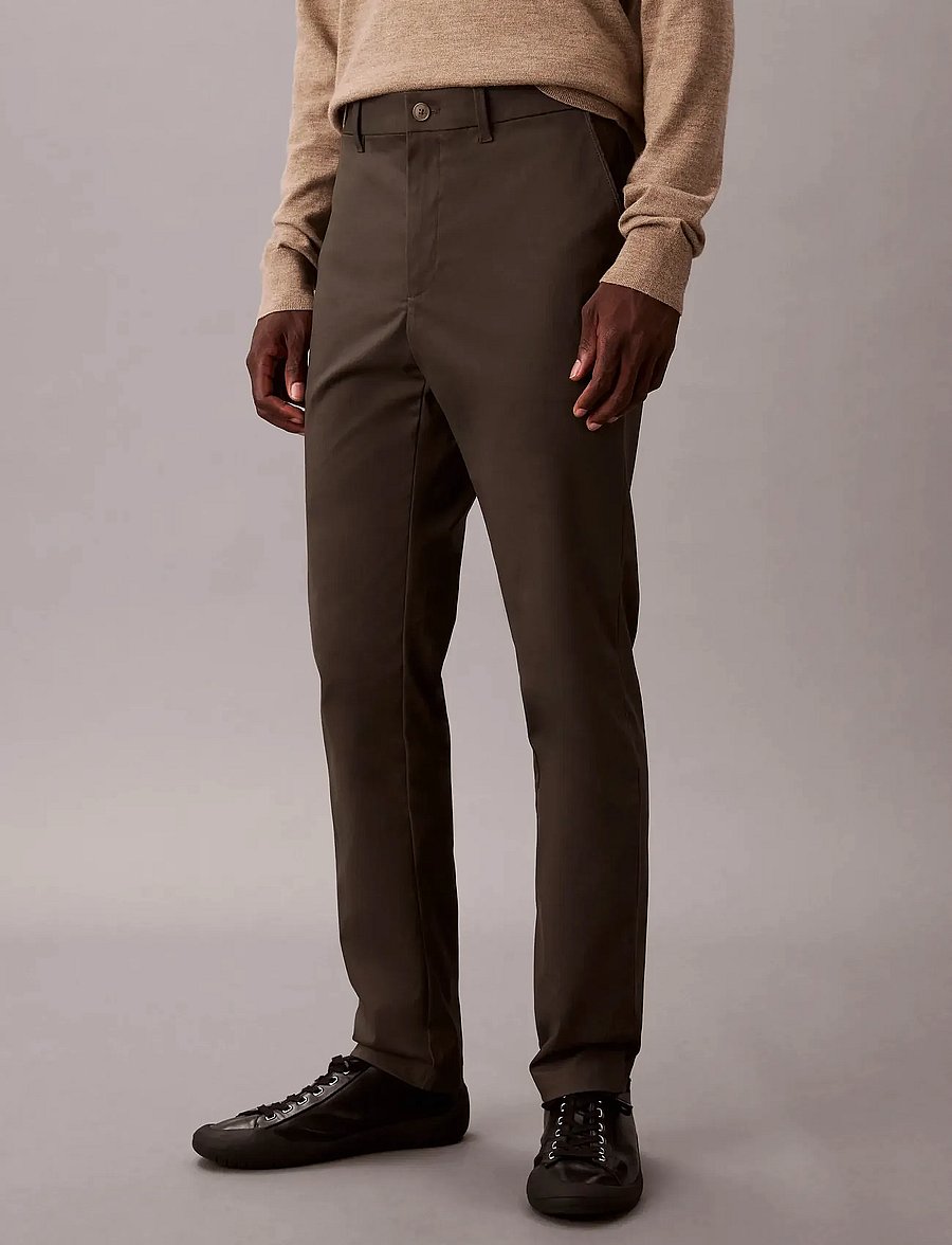 Calvin Klein - SLIM SATEEN CHINO TROUSER - chinos - beluga - 4