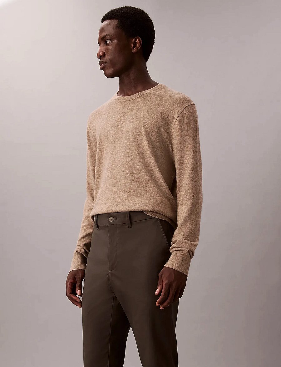 Calvin Klein - SLIM SATEEN CHINO TROUSER - chinos - beluga - 5