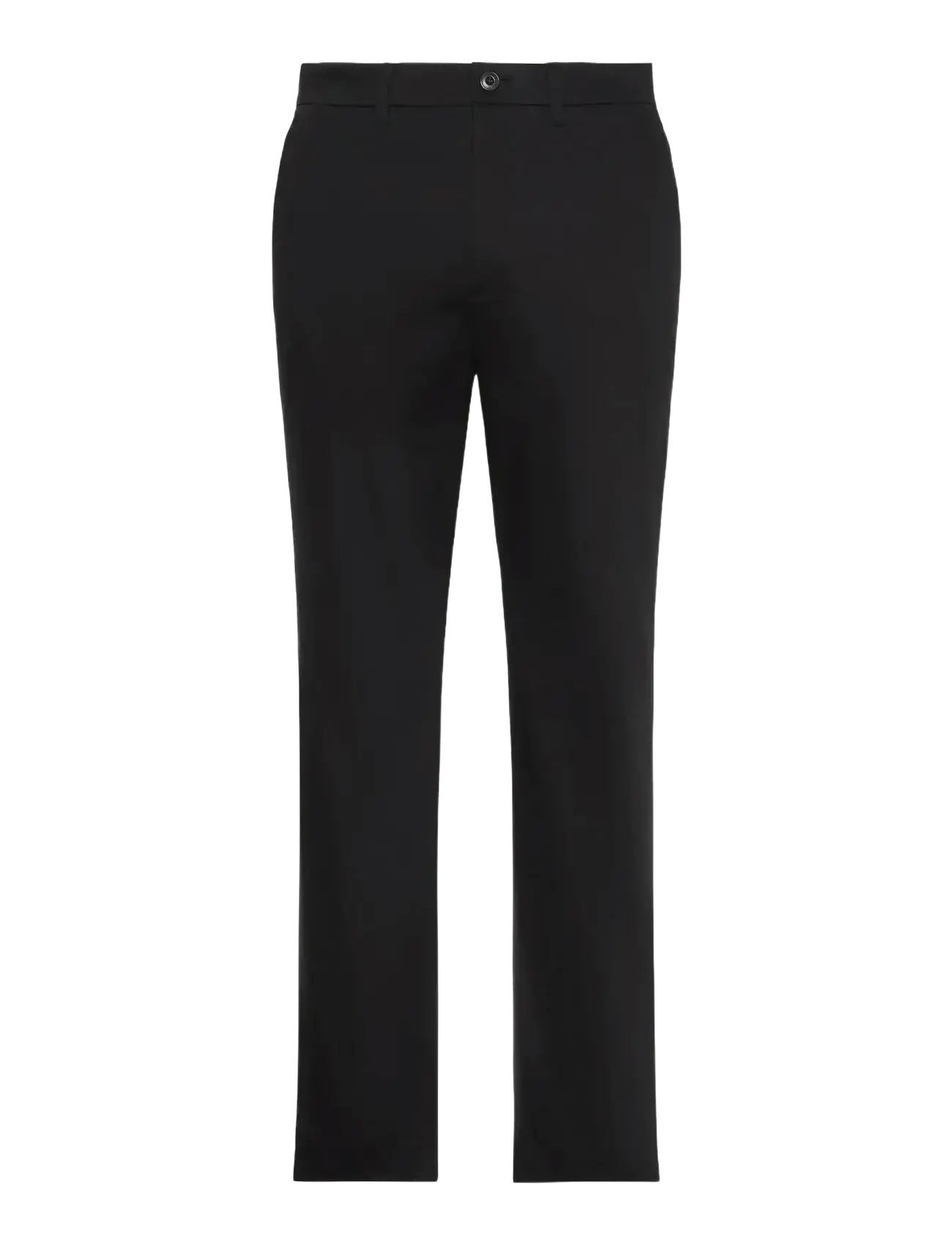 Calvin Klein SLIM SATEEN CHINO TROUSER - Byxor - BLACK / black