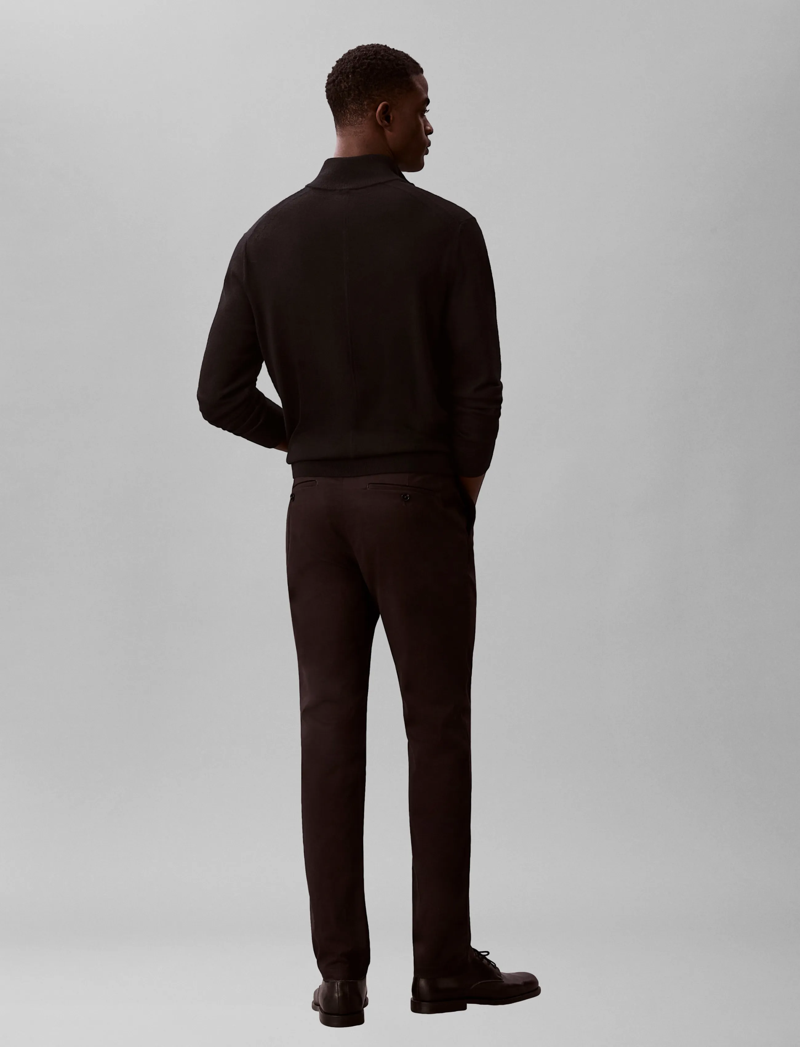 Calvin Klein - SLIM SATEEN CHINO TROUSER - chinos - black - 2