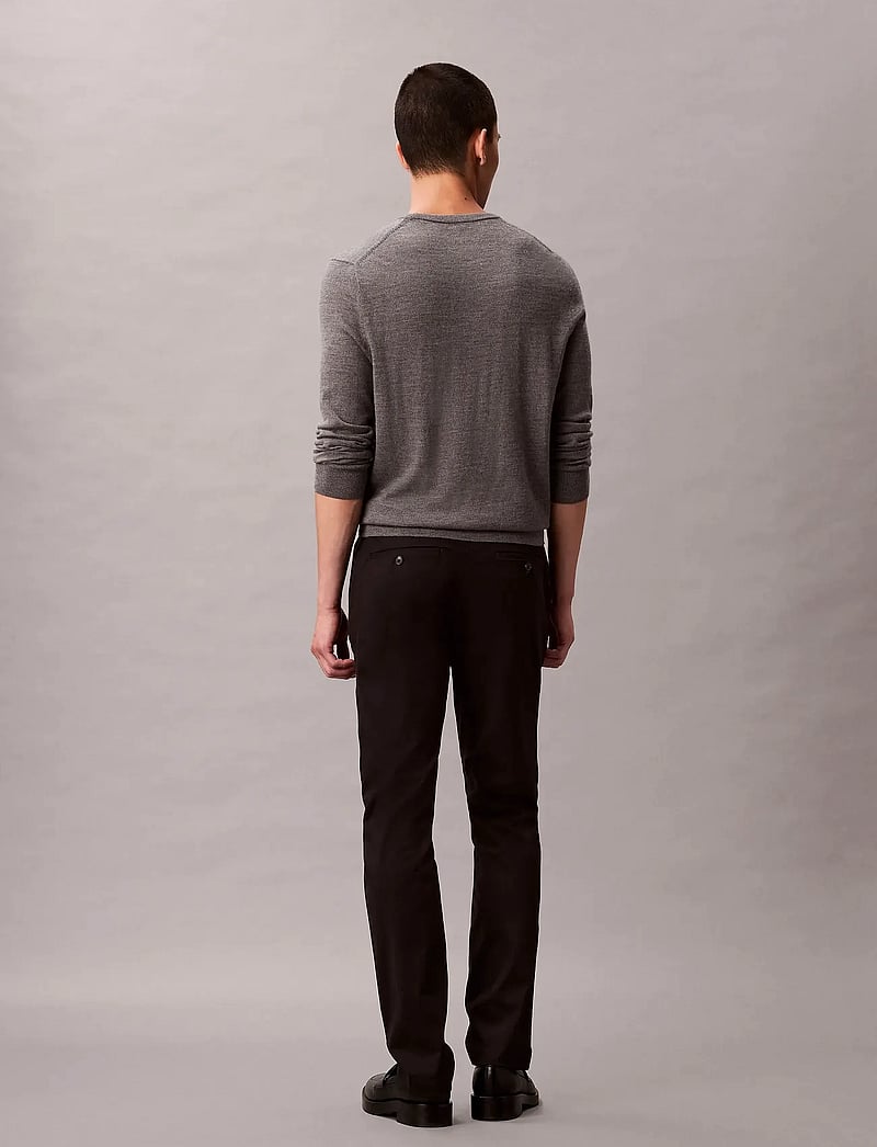 Calvin Klein - SLIM SATEEN CHINO TROUSER - chinos - black - 3