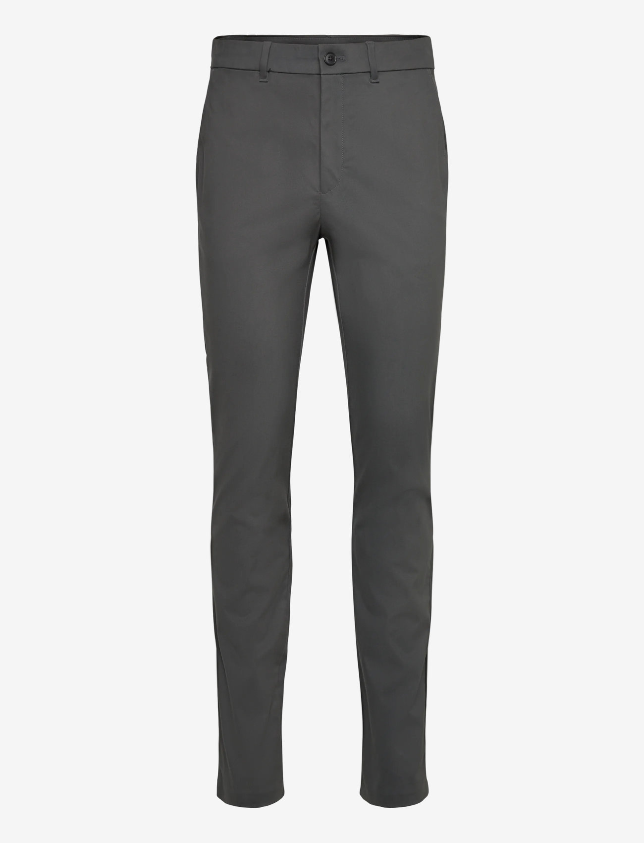 Calvin Klein - SLIM SATEEN CHINO TROUSER - „chino“ stiliaus kelnės - dark grey - 1