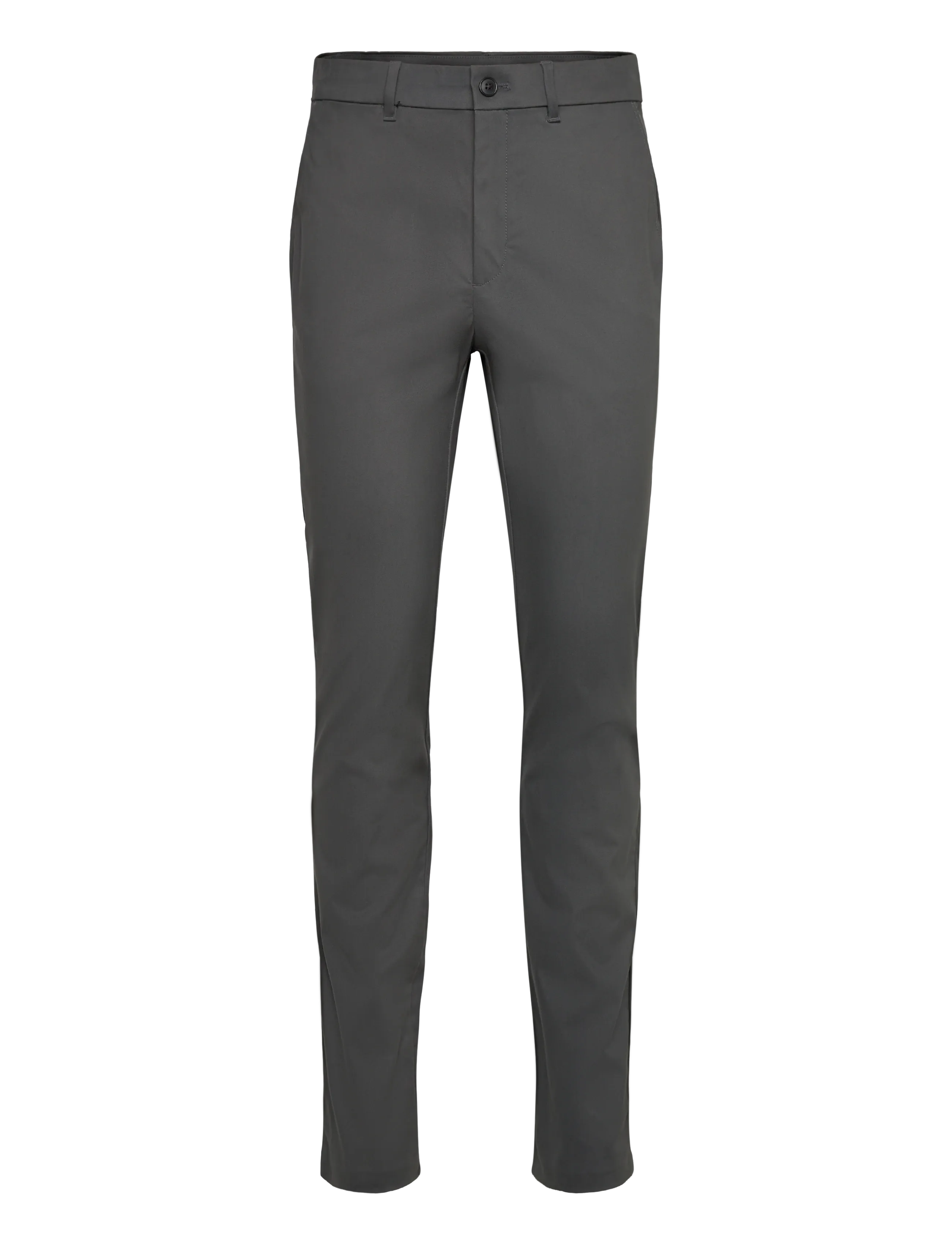 Calvin Klein SLIM SATEEN CHINO TROUSER - Byxor - DARK GREY / grey