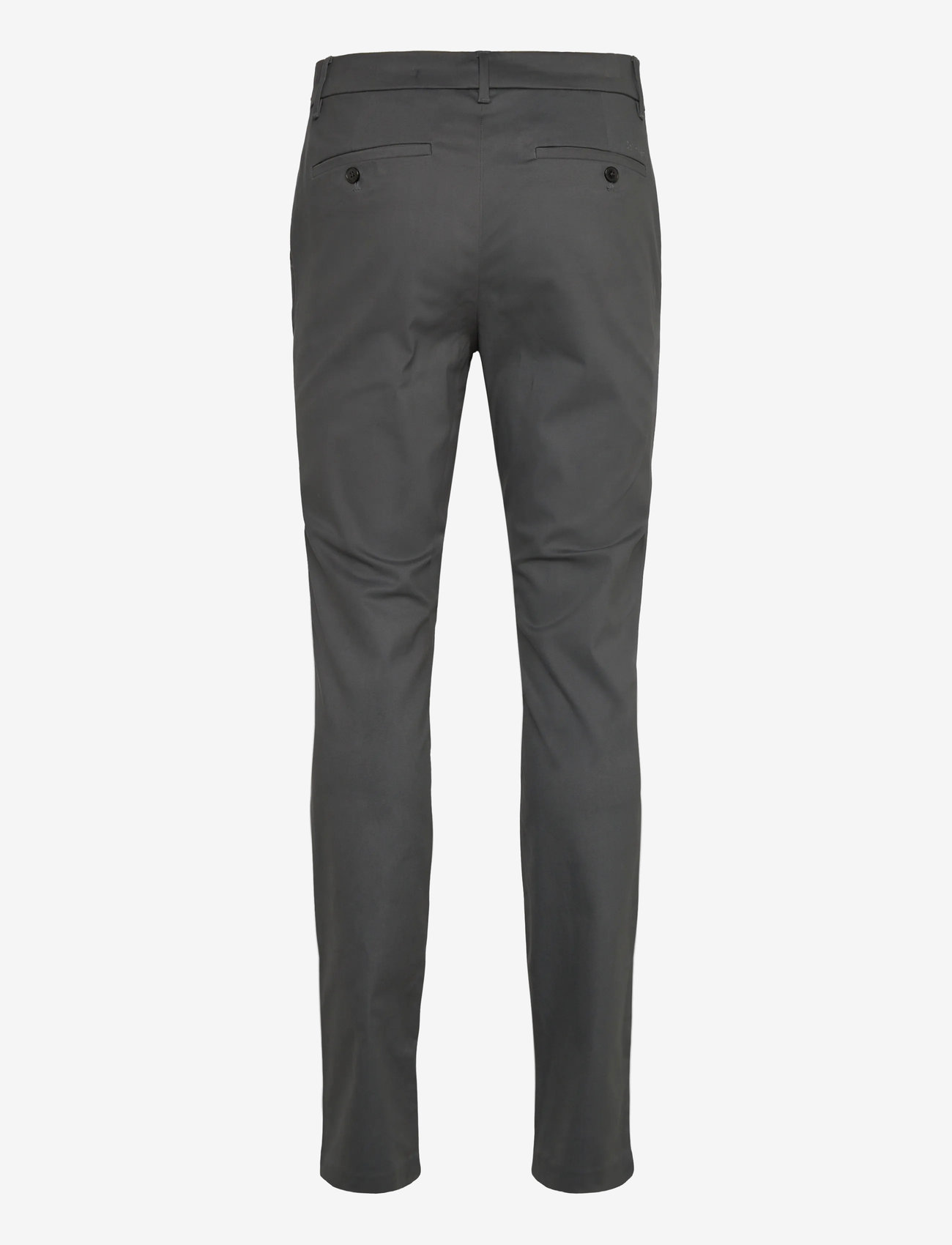 Calvin Klein - SLIM SATEEN CHINO TROUSER - „chino“ stiliaus kelnės - dark grey - 2